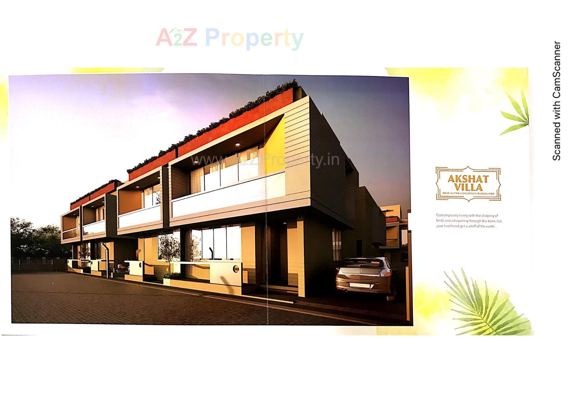 3D Elevation of real estate project Akshat Villa located at Gandhinagar, Gandhinagar, Gujarat