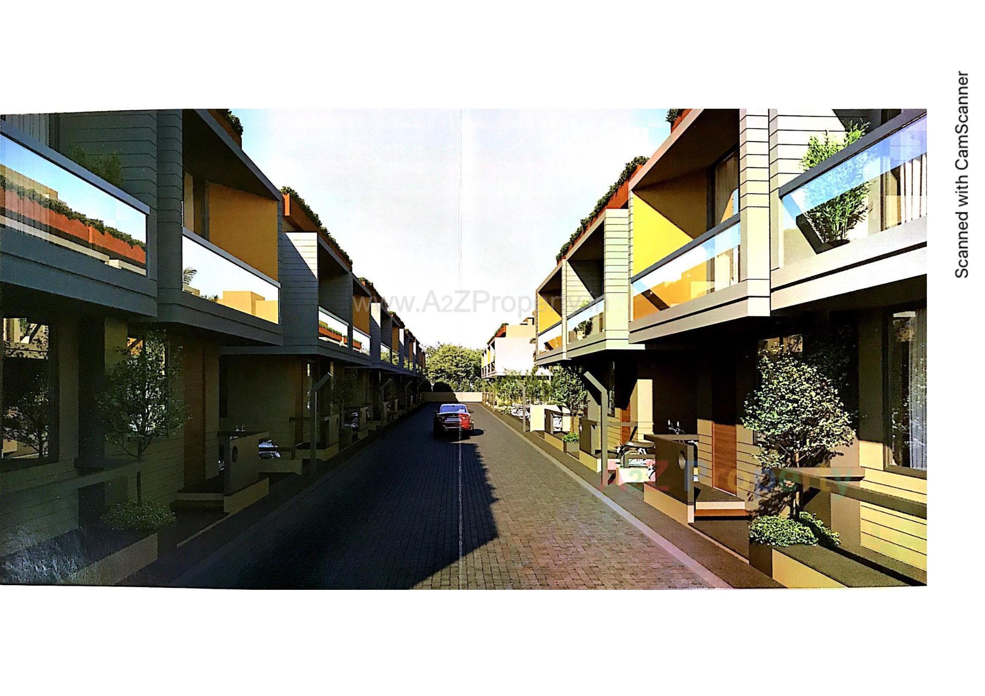 3D Elevation of real estate project Akshat Villa located at Gandhinagar, Gandhinagar, Gujarat