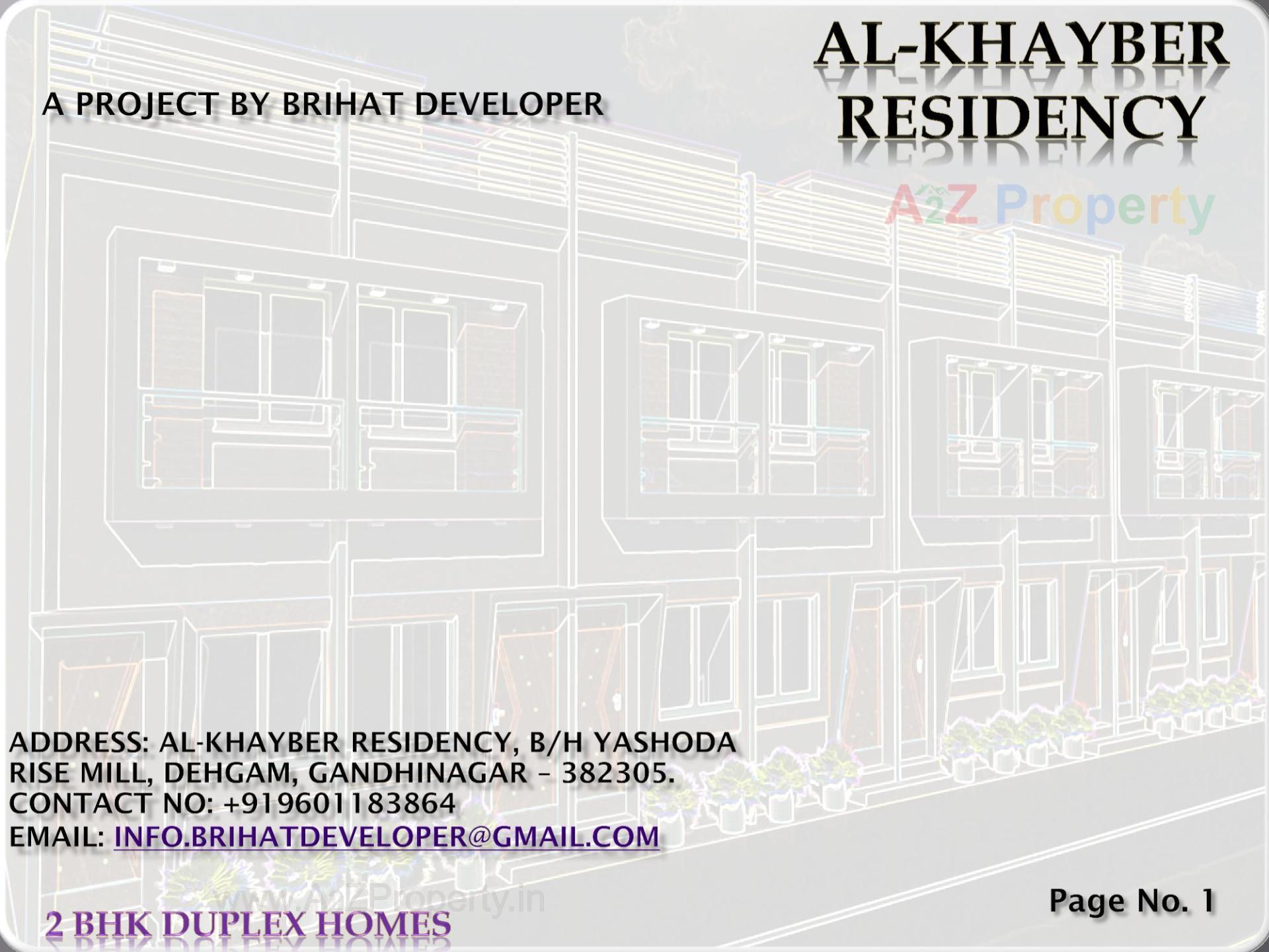  of real estate project Al Khayber Residency located at Dahegam, Gandhinagar, Gujarat