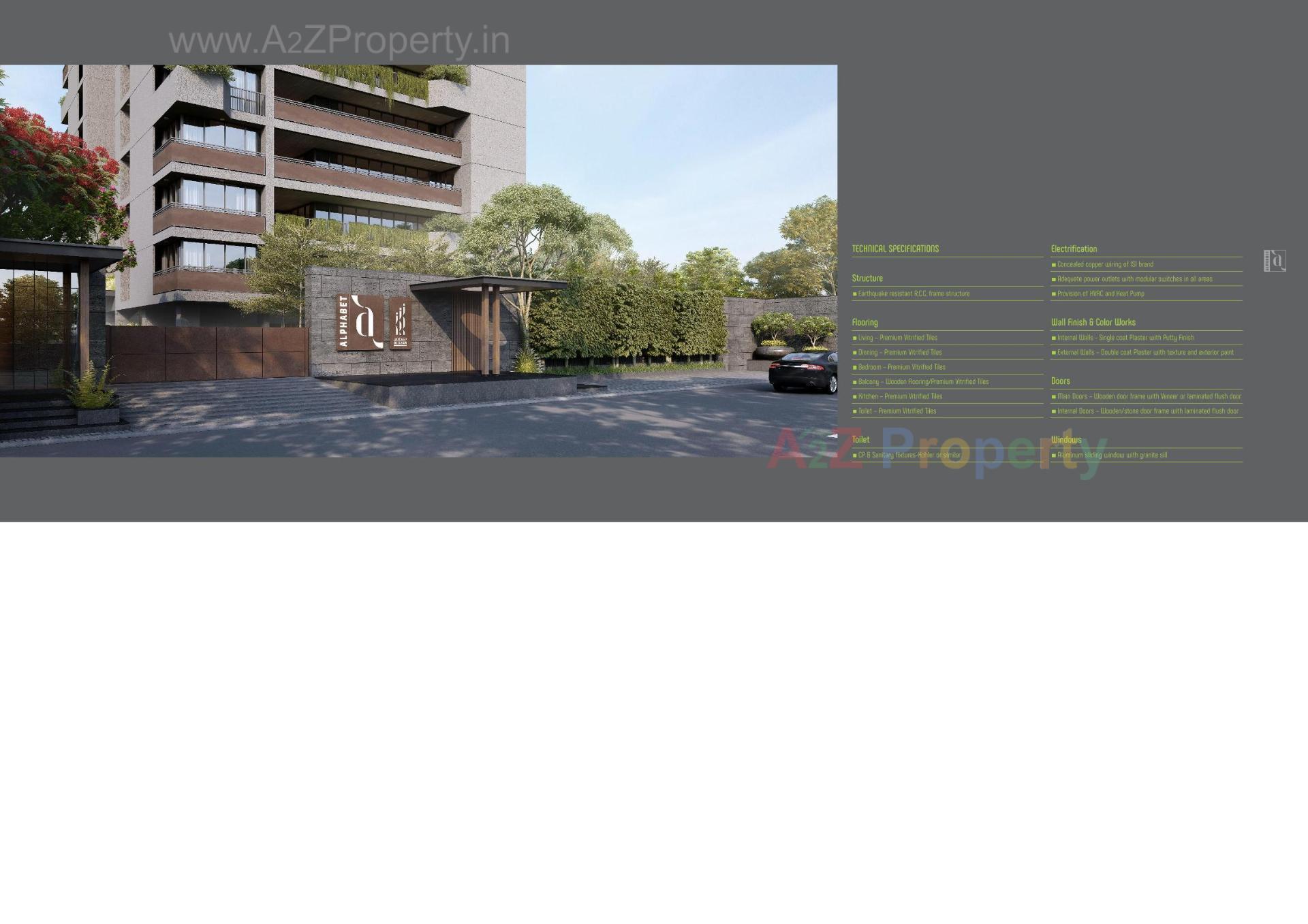 3D Elevation of real estate project Alphabet located at Bhat, Gandhinagar, Gujarat