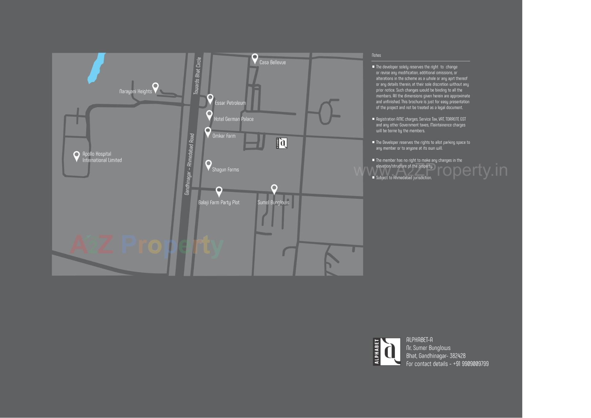 Layout of real estate project Alphabet located at Bhat, Gandhinagar, Gujarat