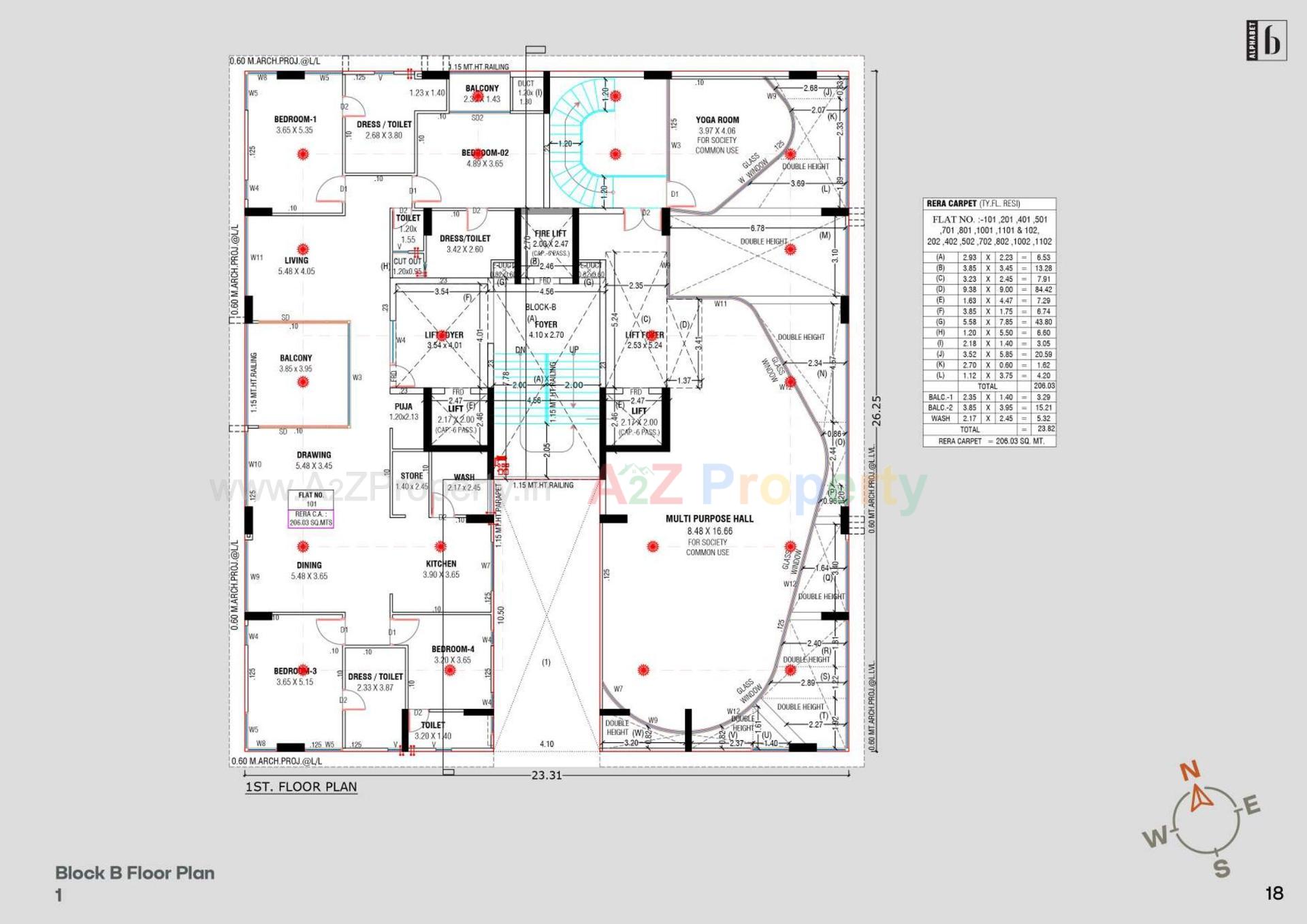 Layout of real estate project Alphabet located at Bhat, Gandhinagar, Gujarat