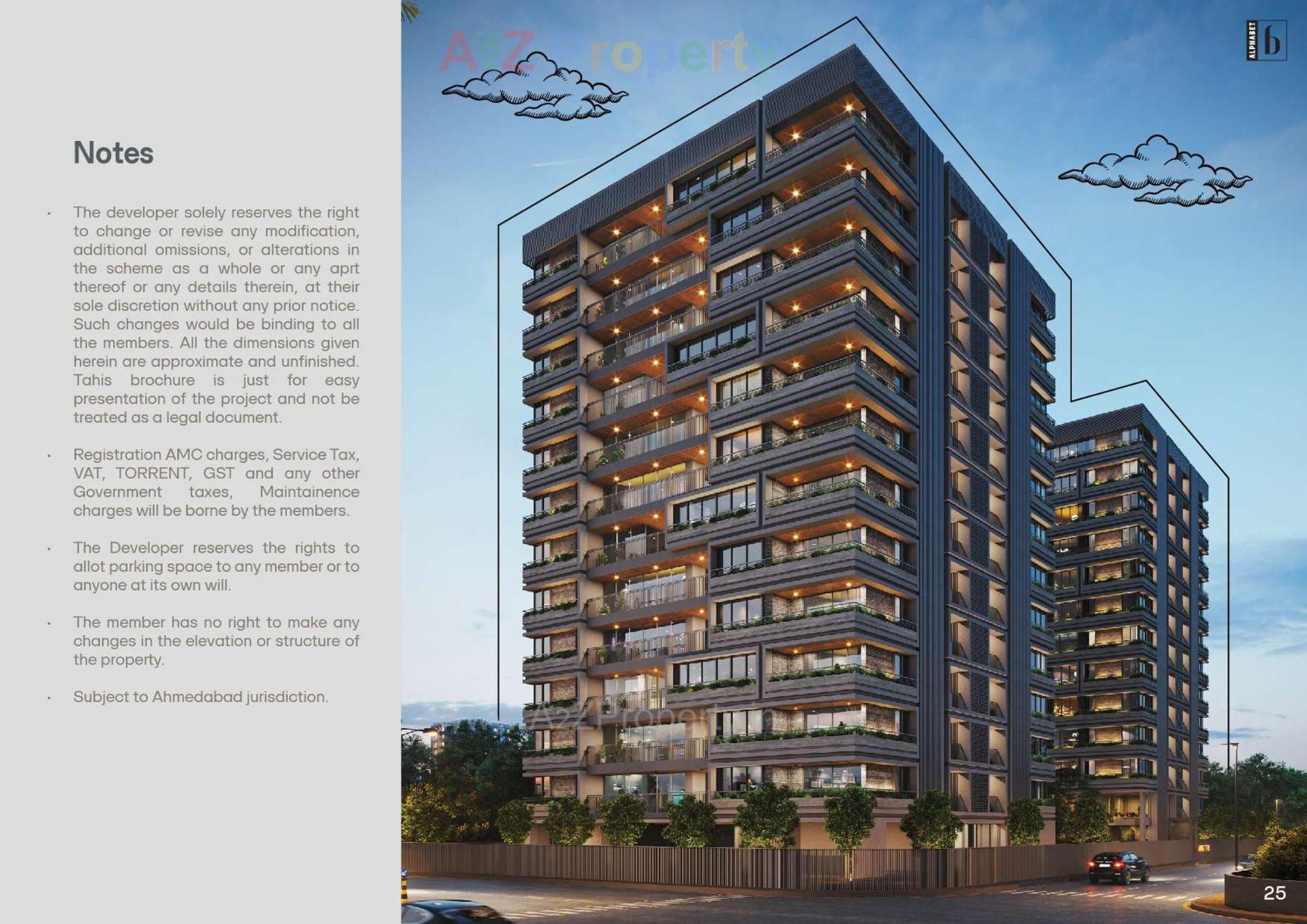 3D Elevation of real estate project Alphabet located at Bhat, Gandhinagar, Gujarat