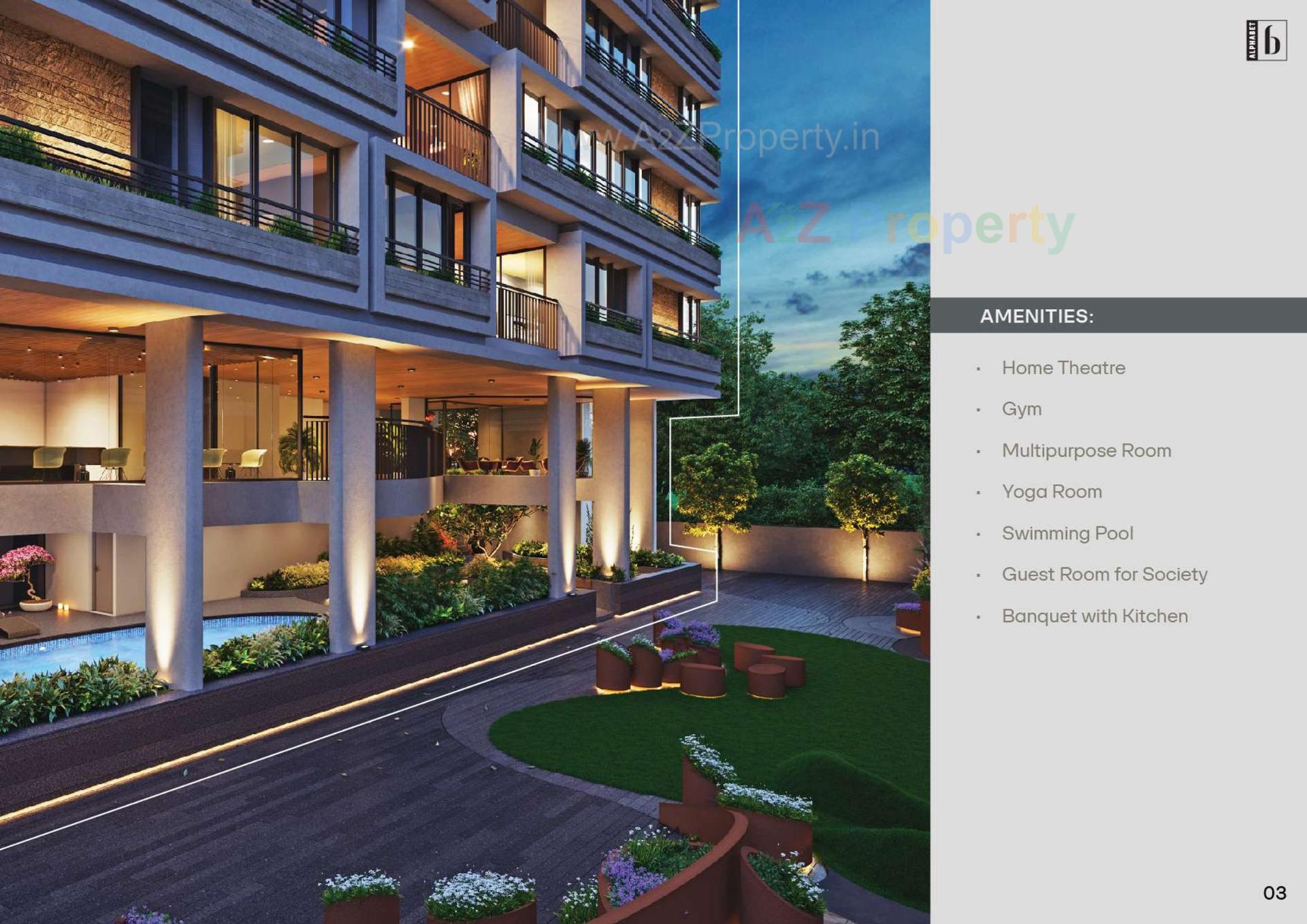 3D Elevation of real estate project Alphabet located at Bhat, Gandhinagar, Gujarat