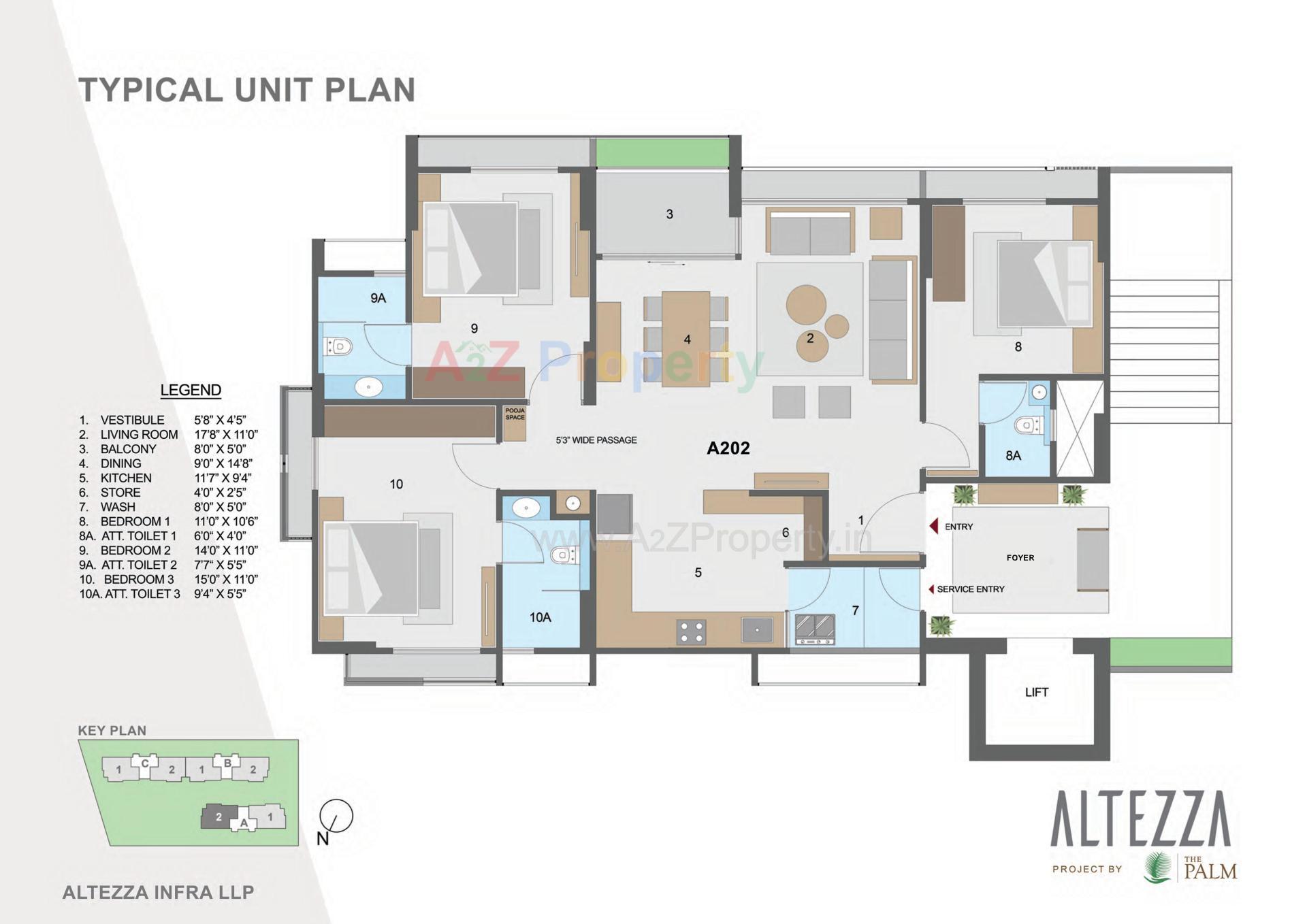 Layout of real estate project Altezza located at Sargasan, Gandhinagar, Gujarat