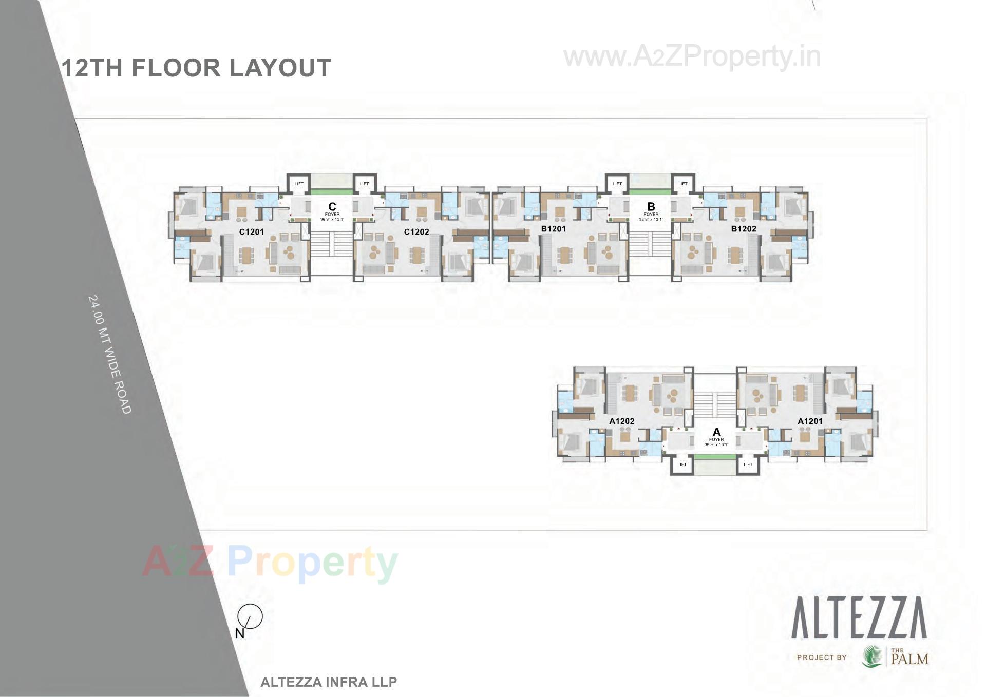 Layout of real estate project Altezza located at Sargasan, Gandhinagar, Gujarat