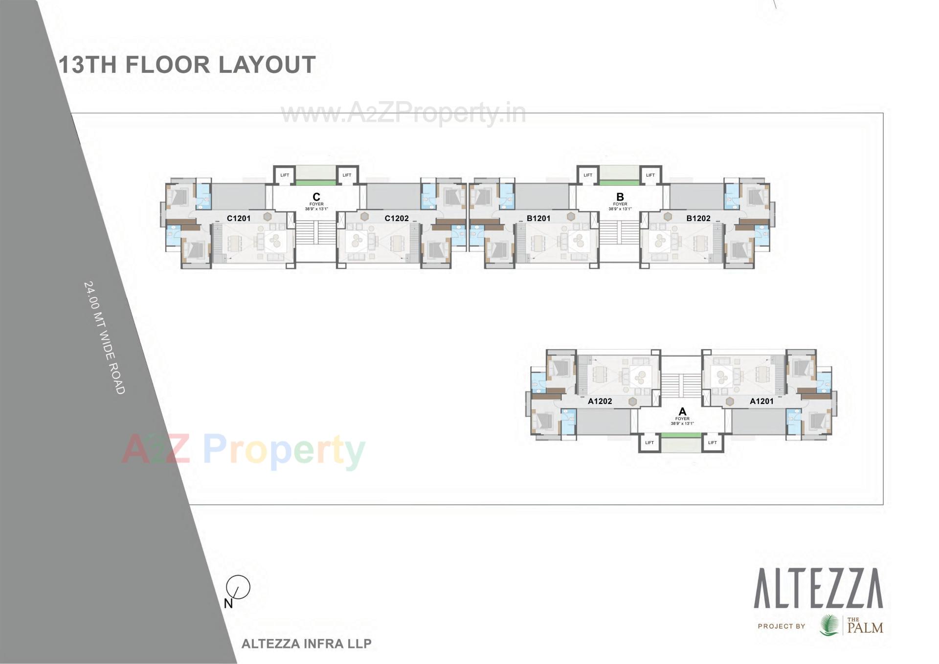 Layout of real estate project Altezza located at Sargasan, Gandhinagar, Gujarat