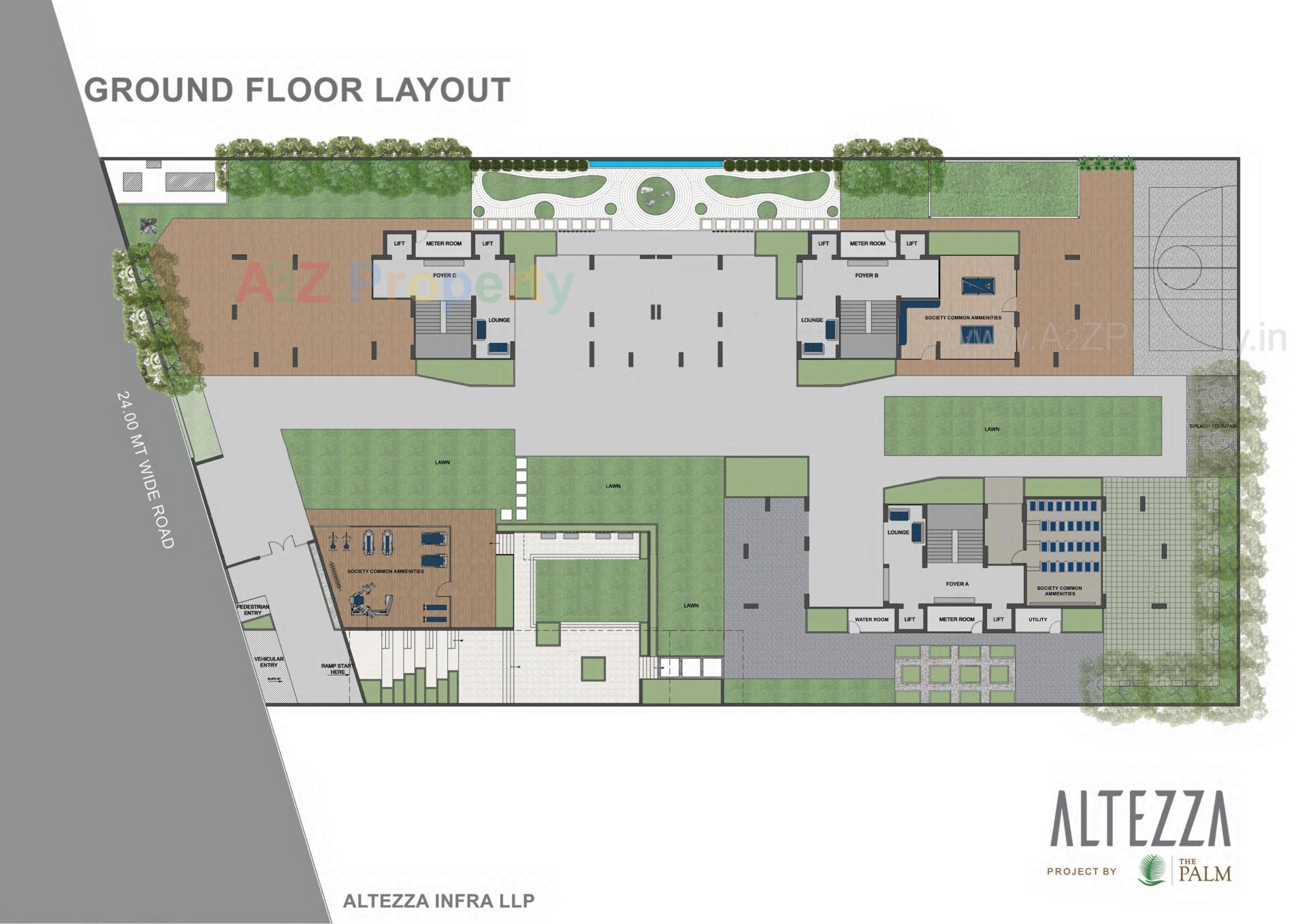 Layout of real estate project Altezza located at Sargasan, Gandhinagar, Gujarat