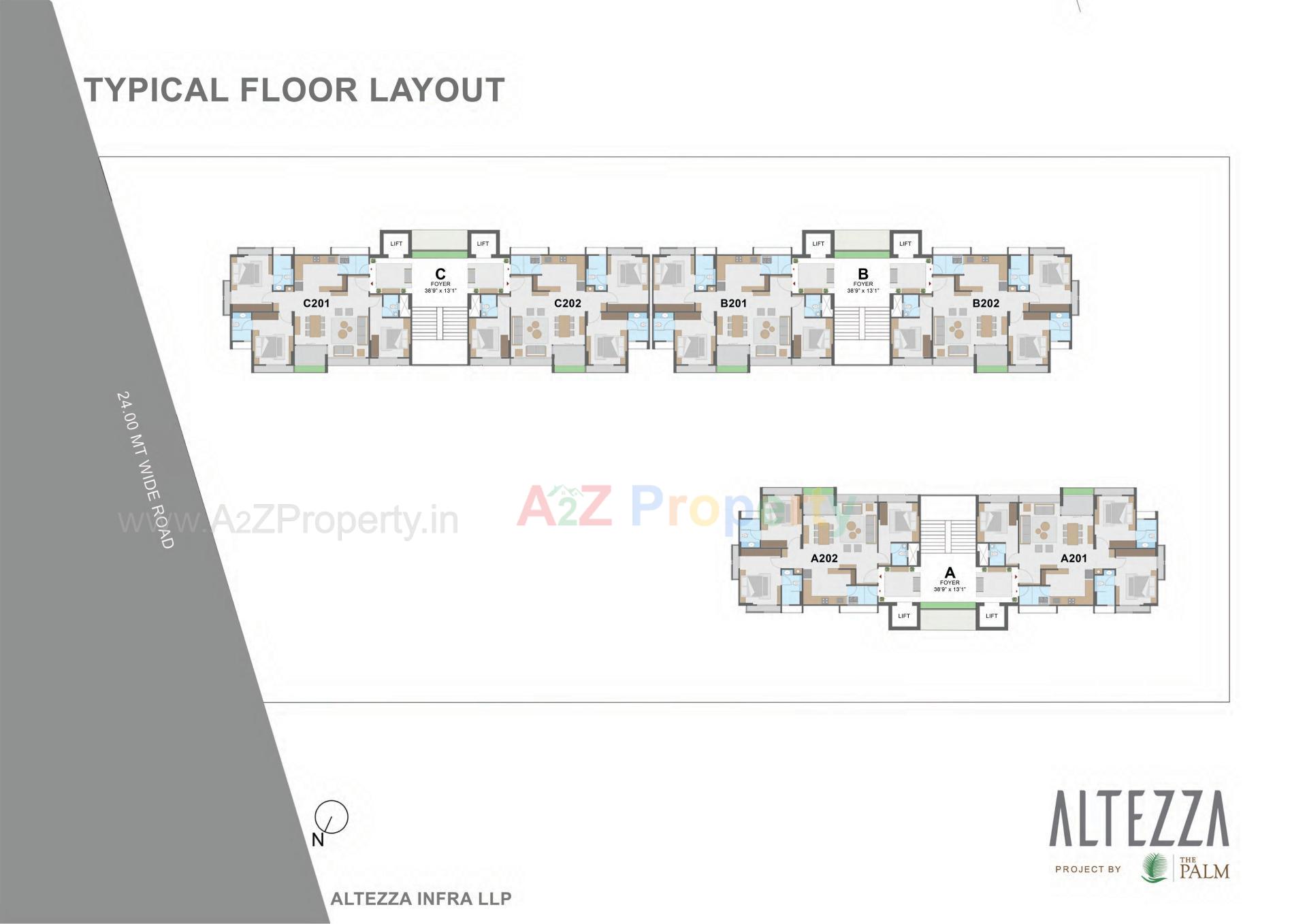 Layout of real estate project Altezza located at Sargasan, Gandhinagar, Gujarat