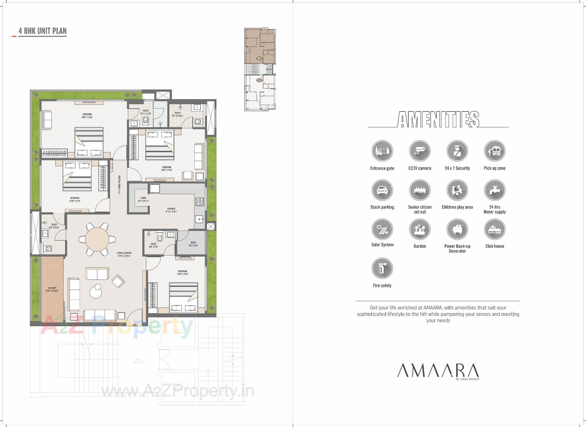Layout of real estate project Amaara By Hari Group located at Por, Gandhinagar, Gujarat