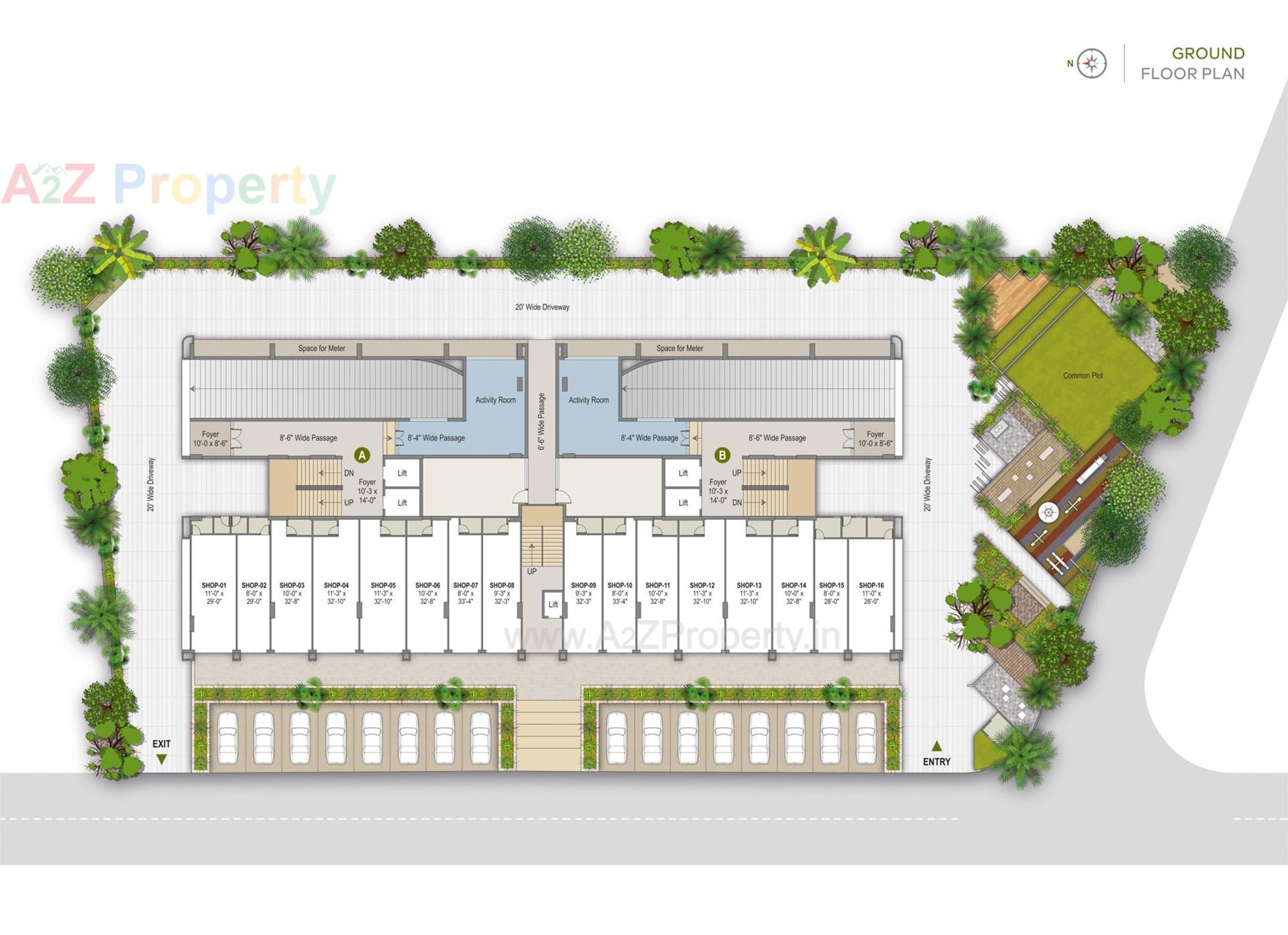 Layout of real estate project Amay Reside located at Adalaj, Gandhinagar, Gujarat