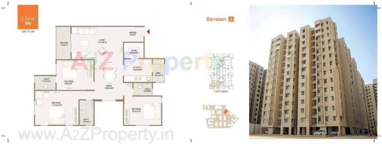 Layout of real estate project Amba Towship Sector located at Adalaj, Gandhinagar, Gujarat