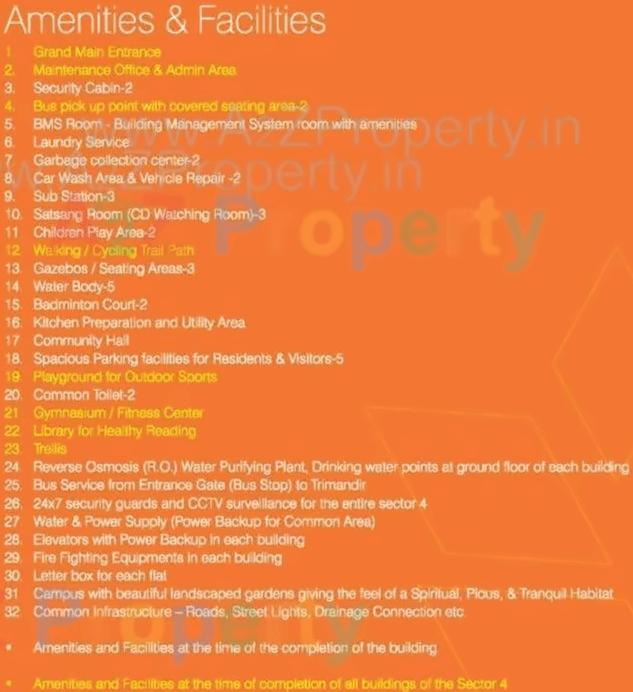 Amenities of Amba Towship Sector