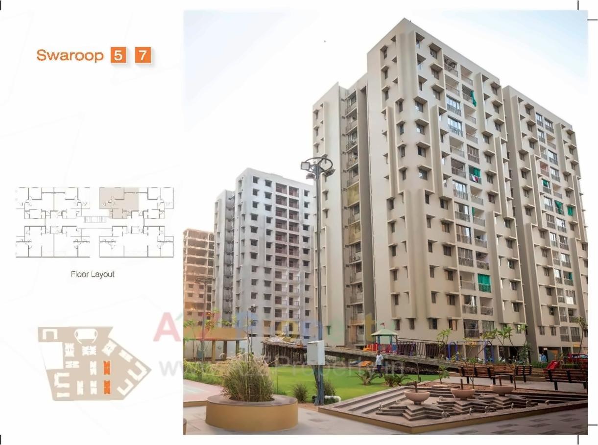 3D Elevation of real estate project Amba Towship Sector located at Adalaj, Gandhinagar, Gujarat