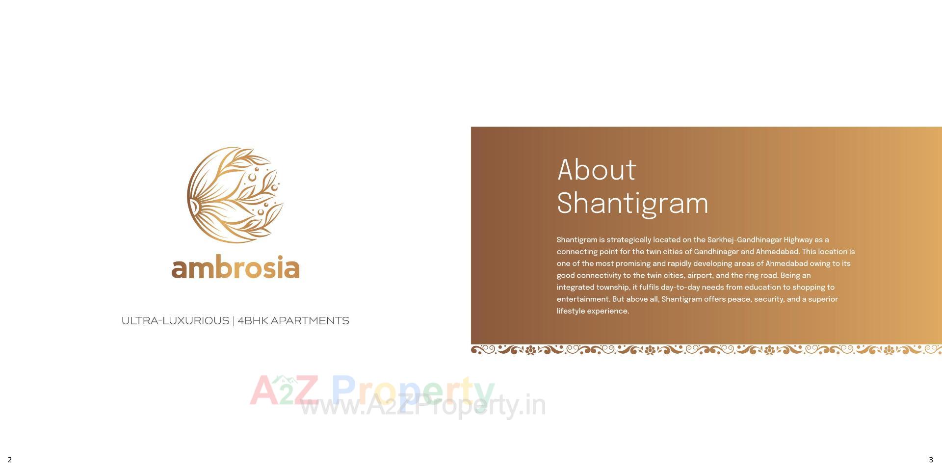  of real estate project Ambrosia located at Dantali, Gandhinagar, Gujarat