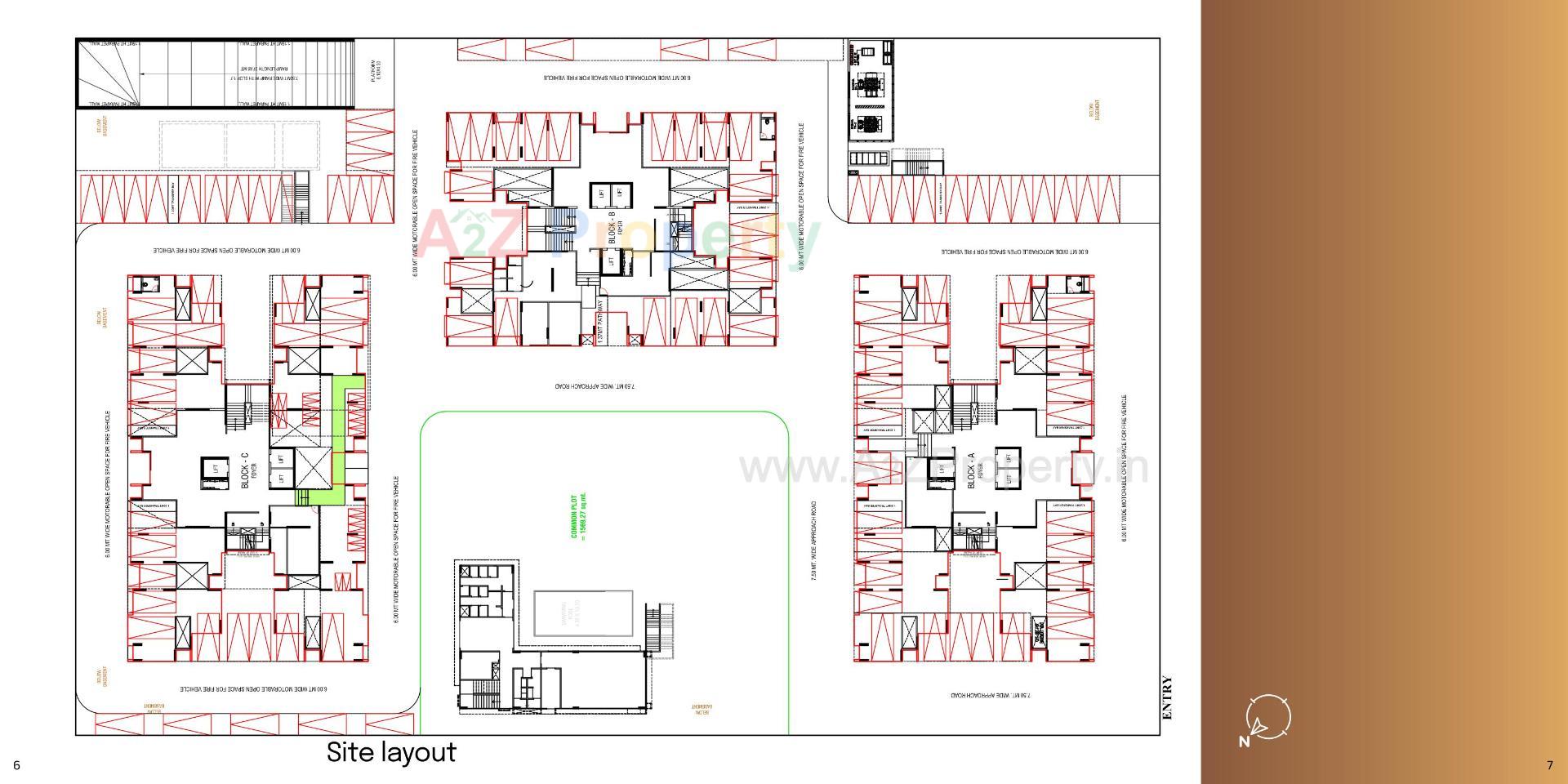 Layout of real estate project Ambrosia located at Dantali, Gandhinagar, Gujarat