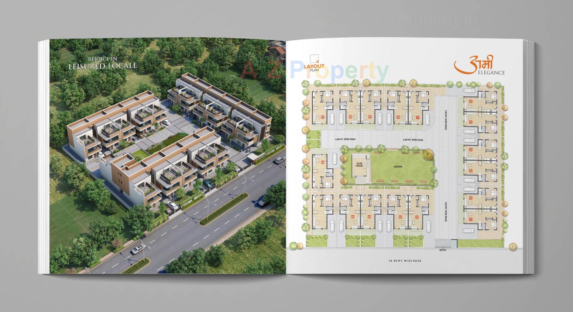 Layout of real estate project Ami Elegance located at Sargasan, Gandhinagar, Gujarat