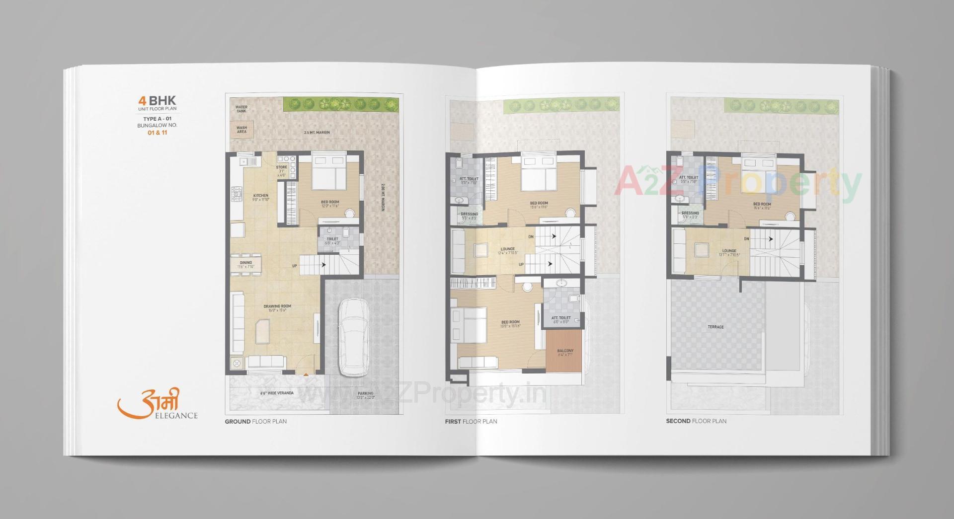 Layout of real estate project Ami Elegance located at Sargasan, Gandhinagar, Gujarat
