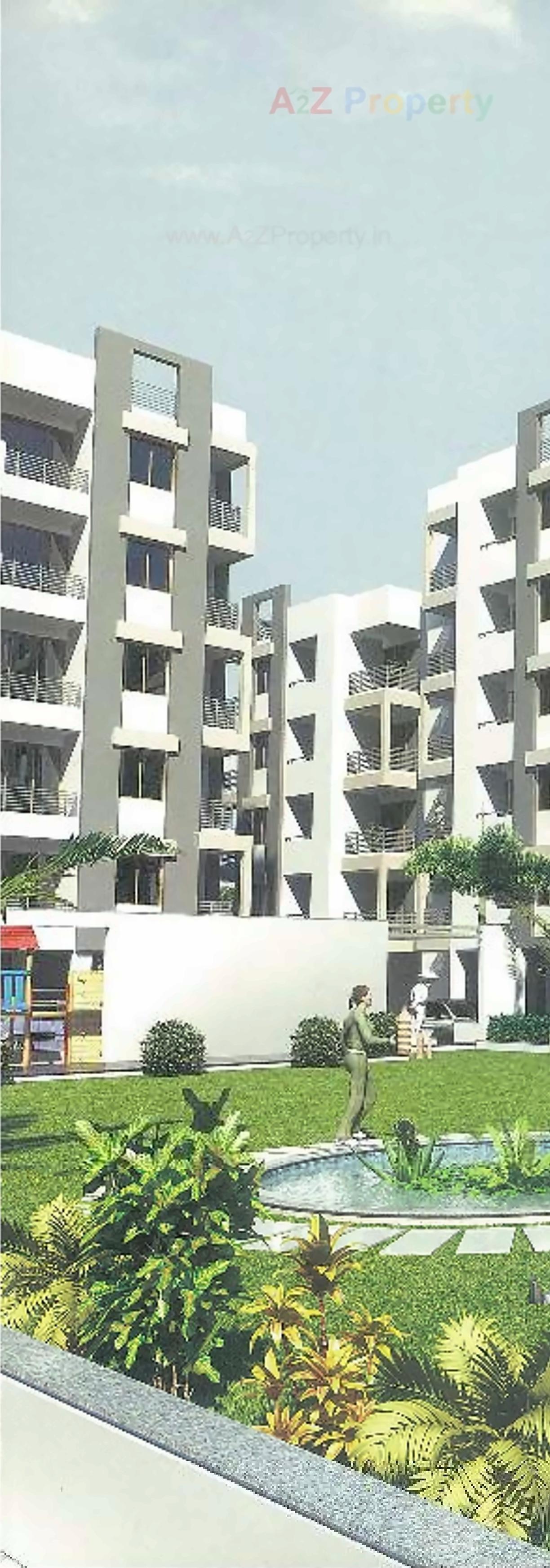 3D Elevation of real estate project Anand Residency Ii located at Dehgam, Gandhinagar, Gujarat