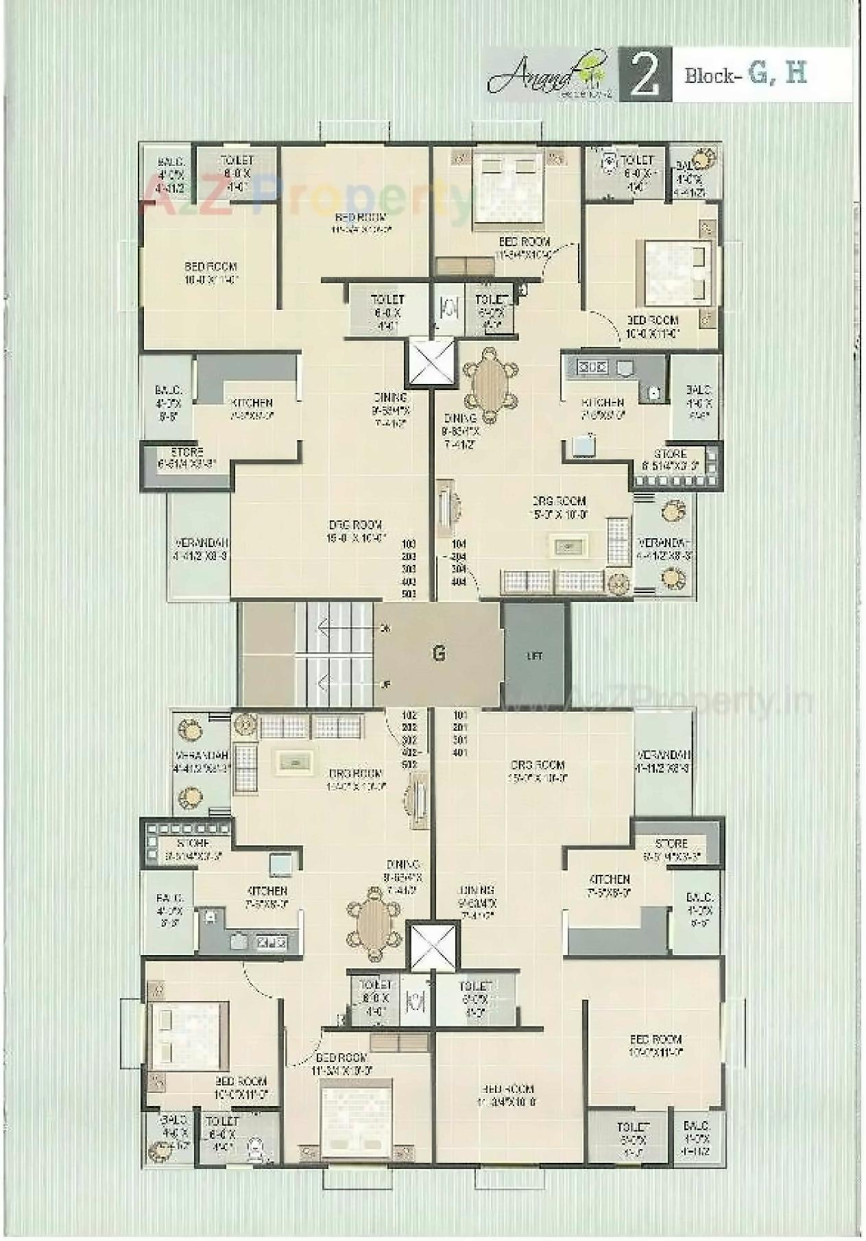 Layout of real estate project Anand Residency Ii located at Dehgam, Gandhinagar, Gujarat