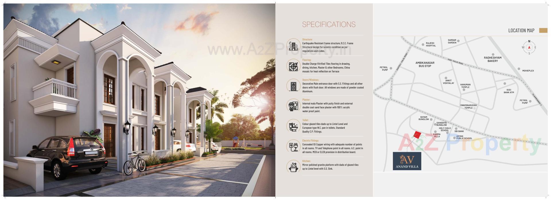  of real estate project Anand Villa located at Borisana, Gandhinagar, Gujarat