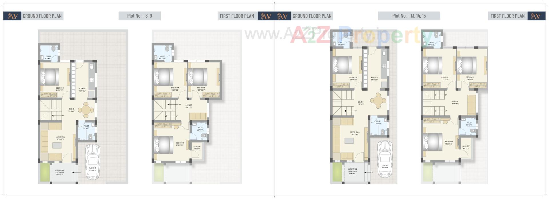 Layout of real estate project Anand Villa located at Borisana, Gandhinagar, Gujarat