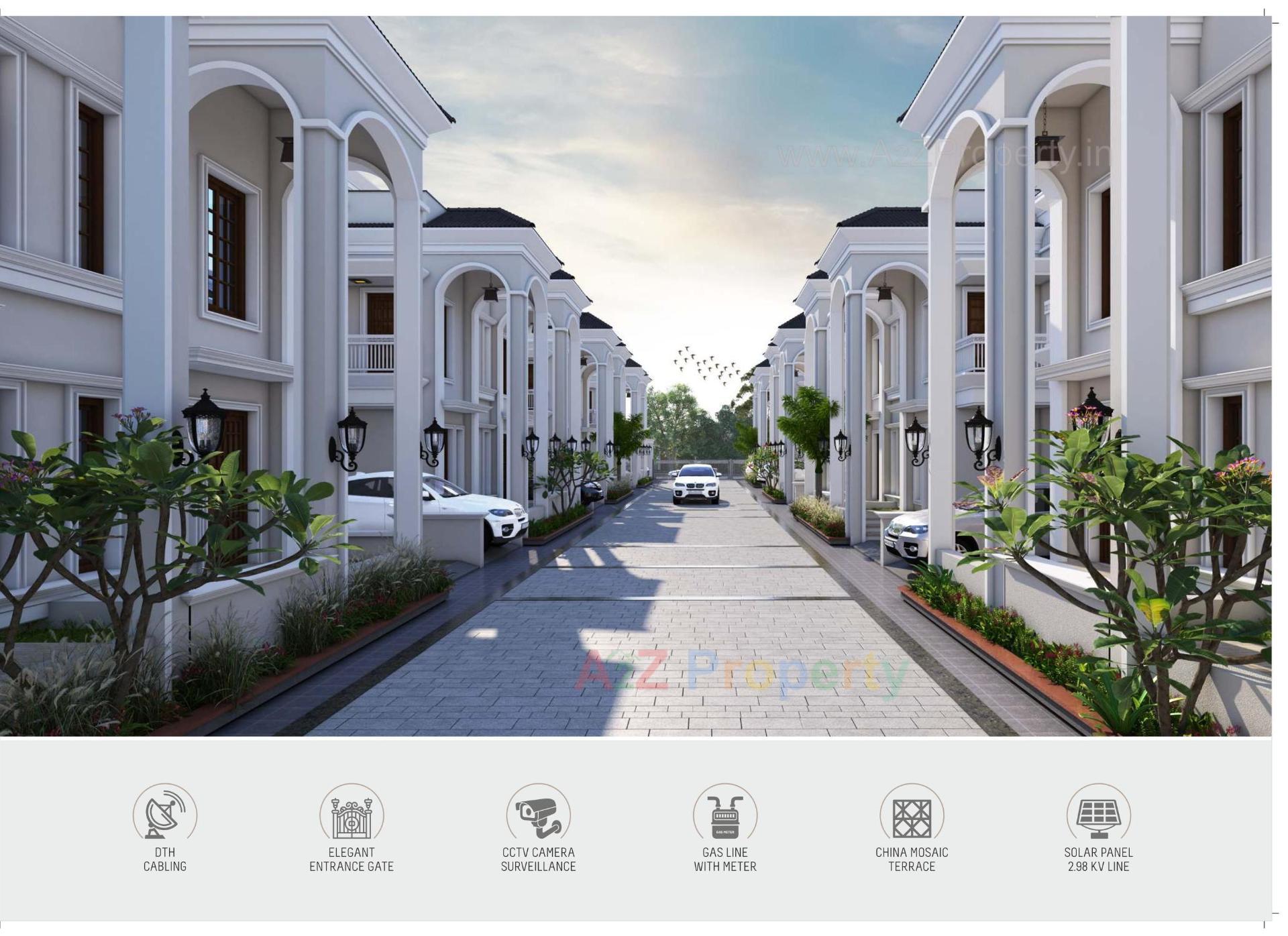 3D Elevation of real estate project Anand Villa located at Borisana, Gandhinagar, Gujarat