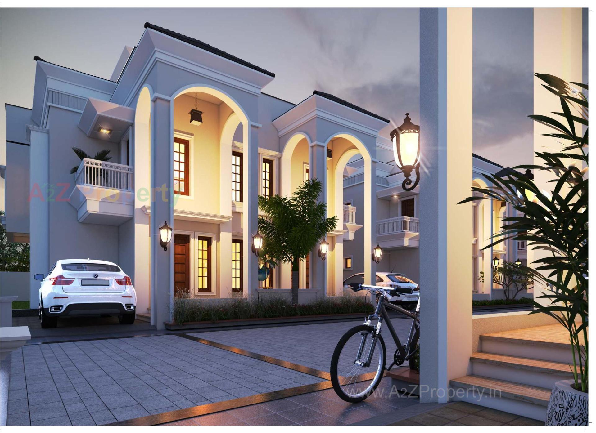 3D Elevation of real estate project Anand Villa located at Borisana, Gandhinagar, Gujarat