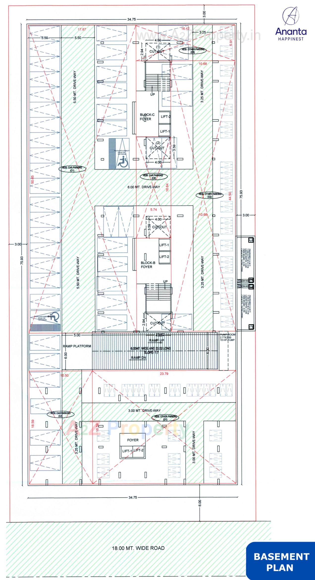 Layout of real estate project Ananta Happinest located at Pethapur, Gandhinagar, Gujarat