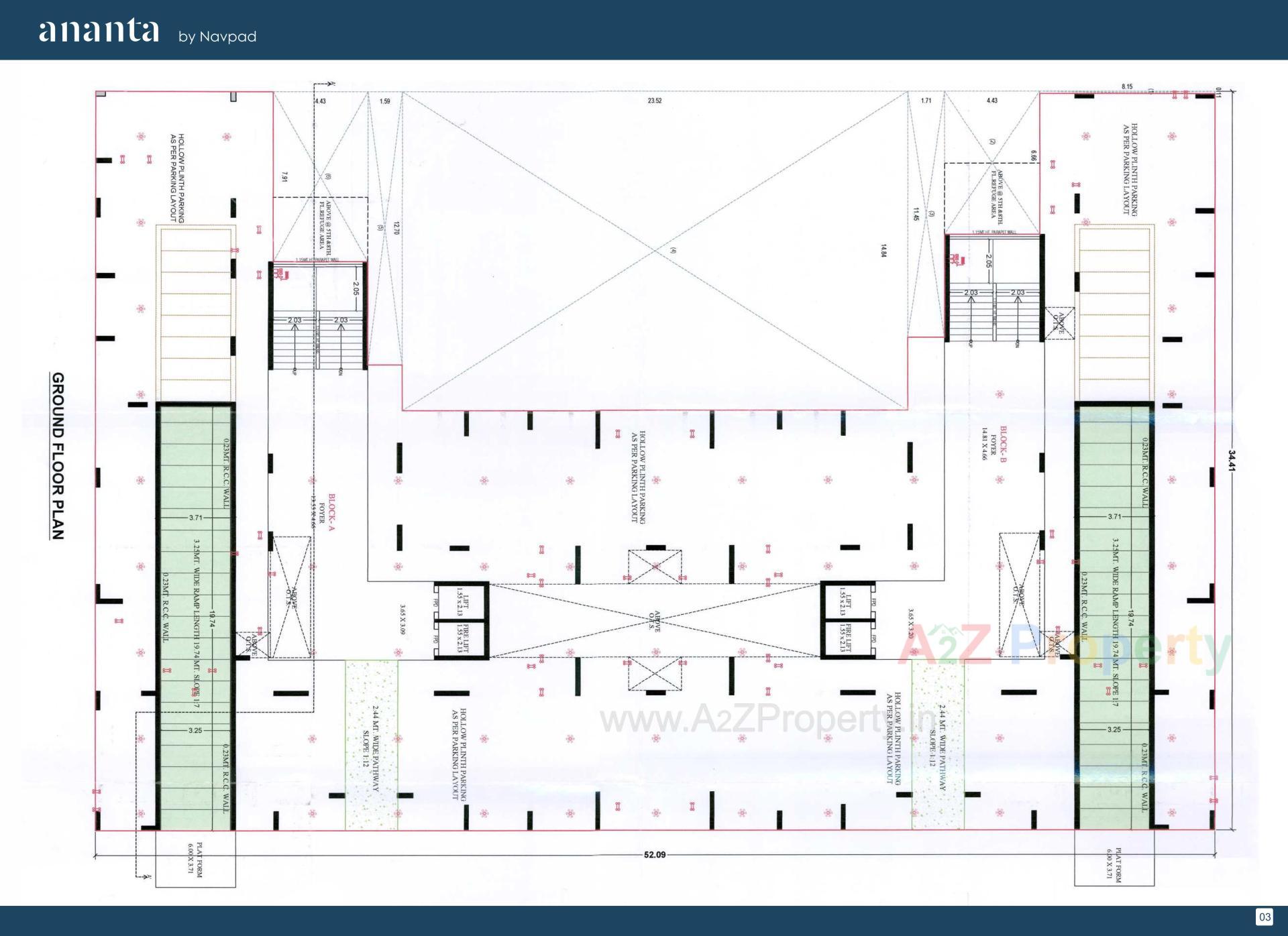 Layout of real estate project Ananta located at Kalol, Gandhinagar, Gujarat