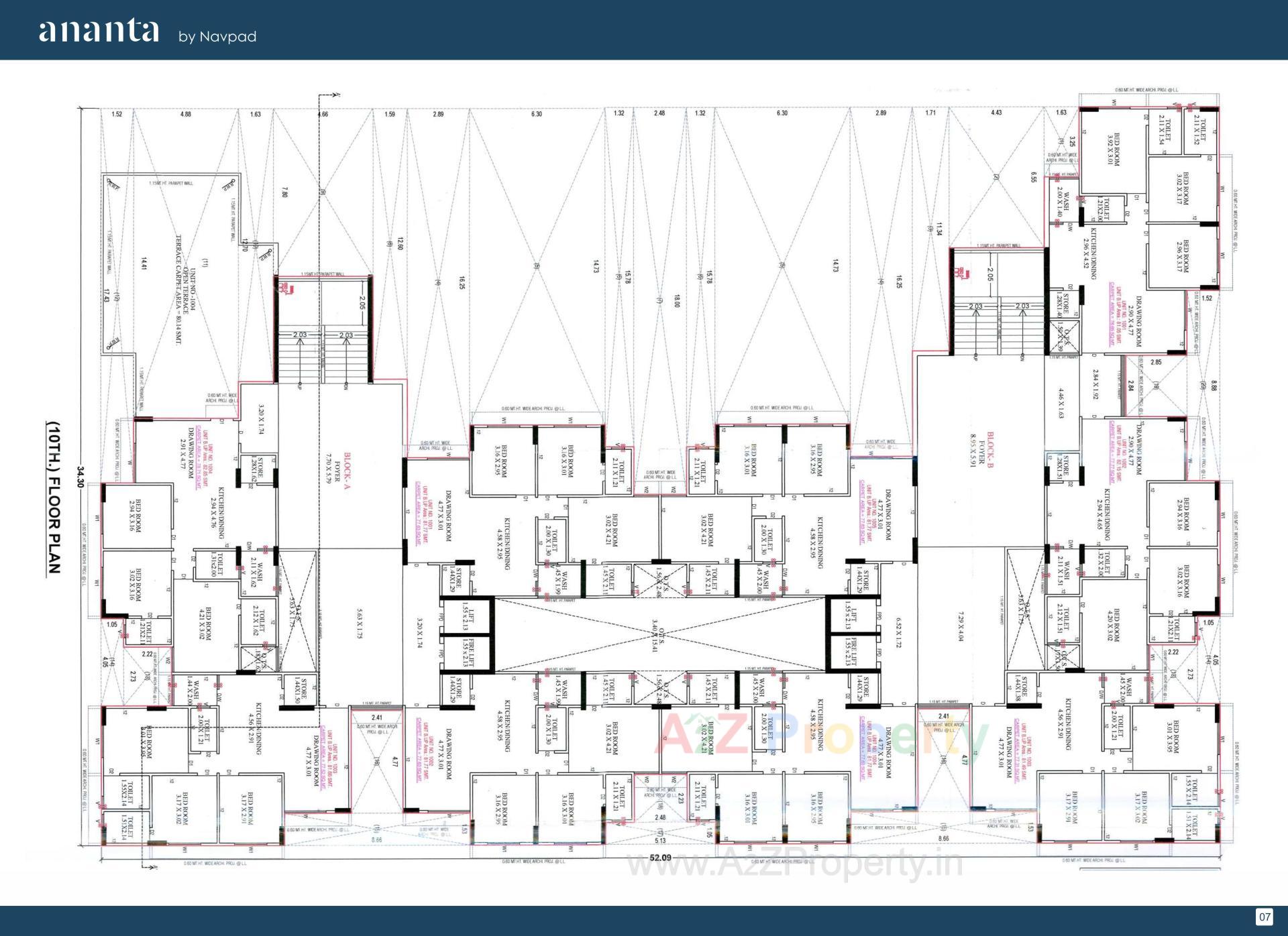Layout of real estate project Ananta located at Kalol, Gandhinagar, Gujarat