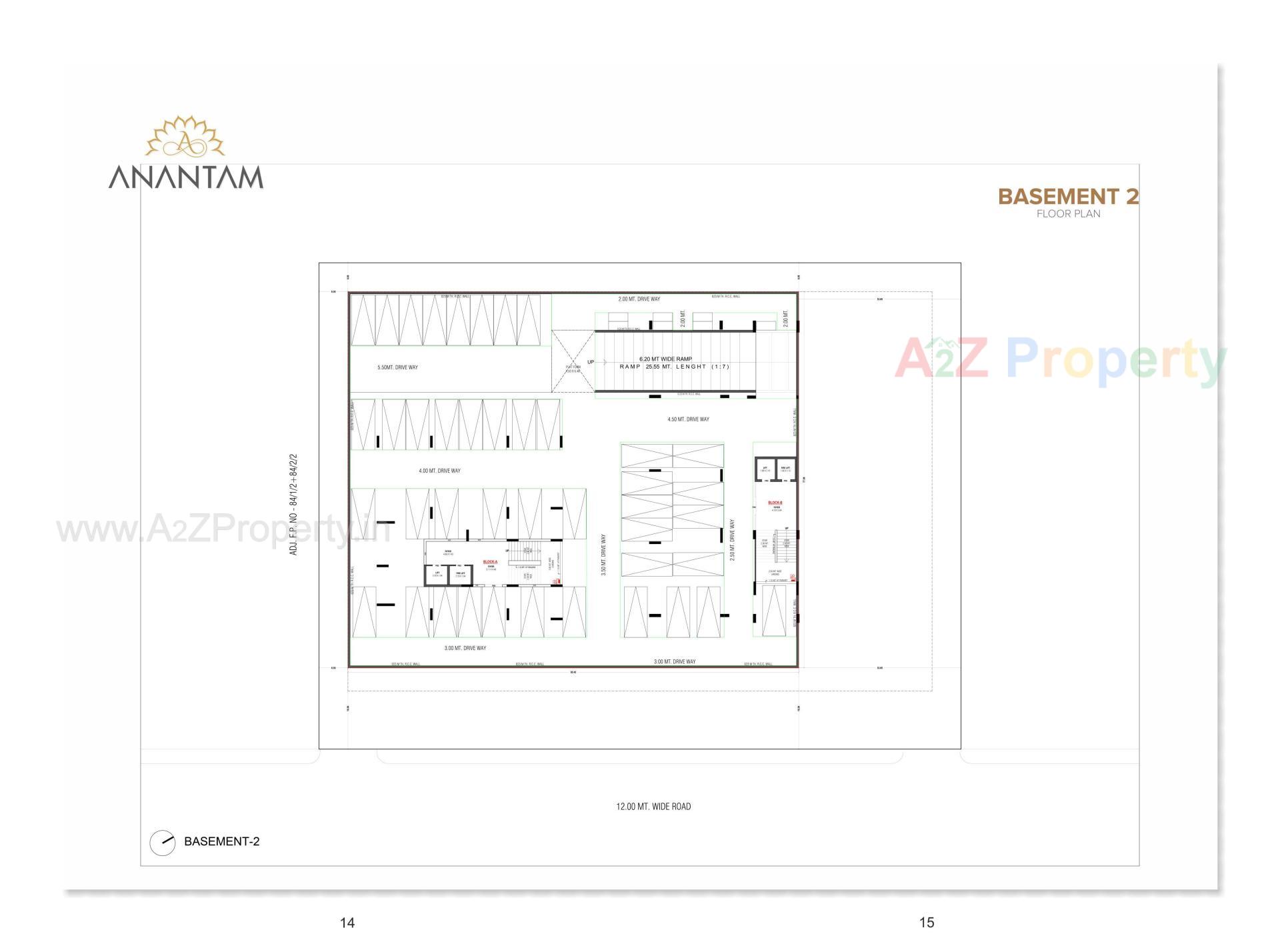 Layout of real estate project Anantam located at Koba, Gandhinagar, Gujarat