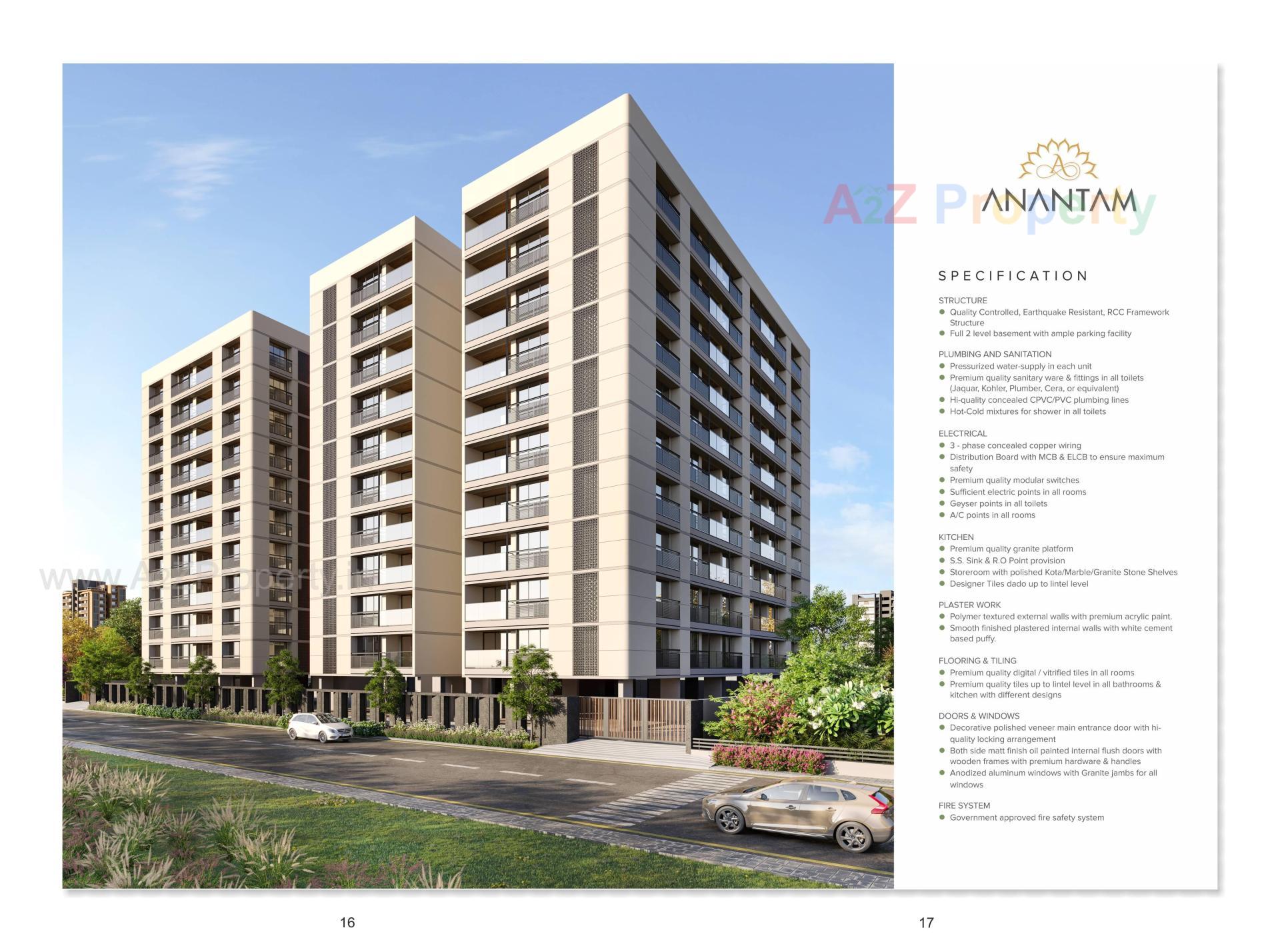 3D Elevation of real estate project Anantam located at Koba, Gandhinagar, Gujarat