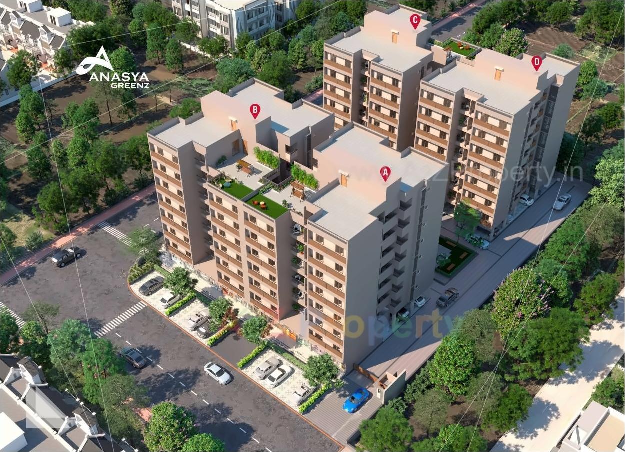 3D Elevation of real estate project Anasya Greenz located at Vavol, Gandhinagar, Gujarat