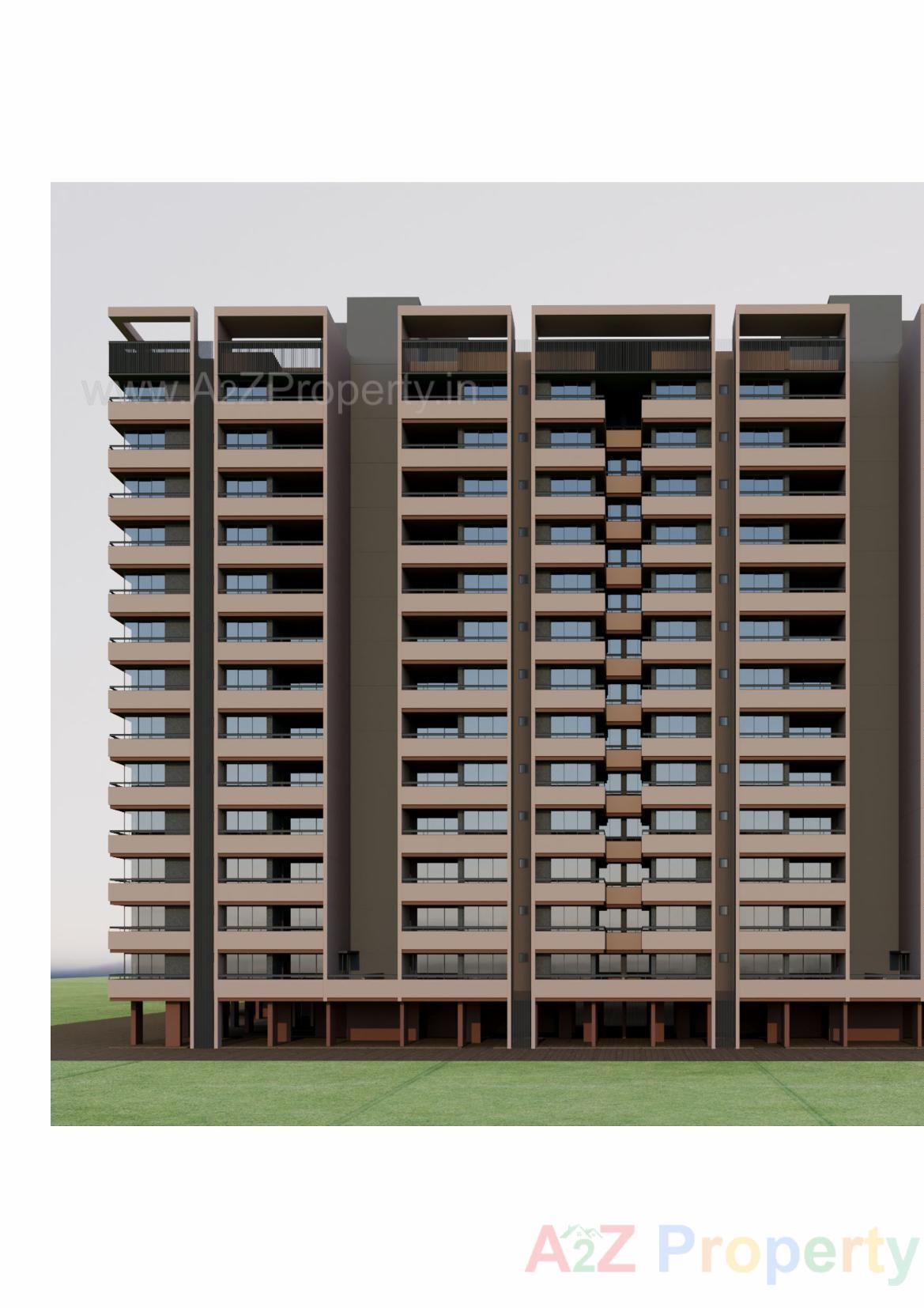 3D Elevation of real estate project Anavya Parmeshwar located at Adalaj, Gandhinagar, Gujarat