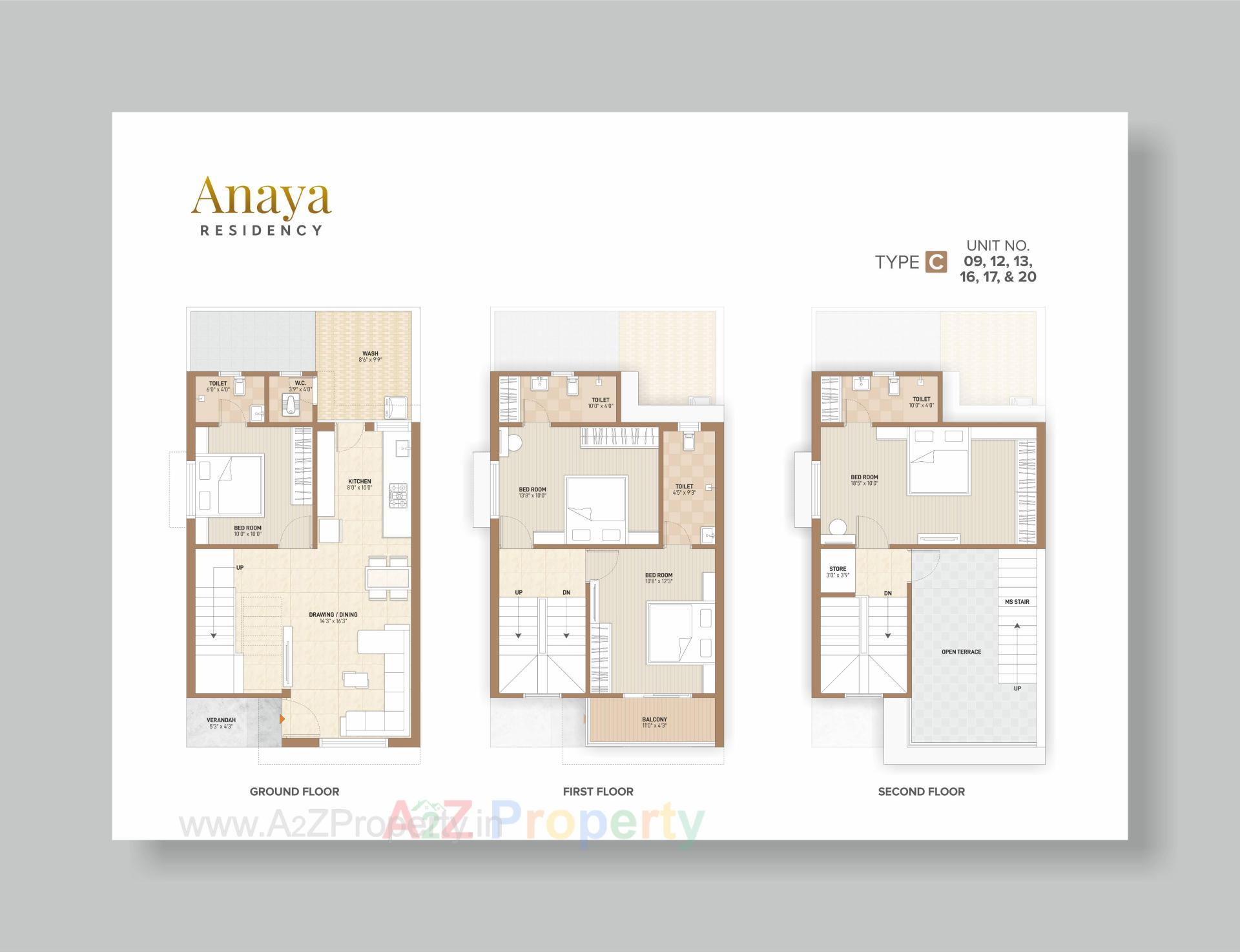 Layout of real estate project Anaya Residency located at Vavol, Gandhinagar, Gujarat