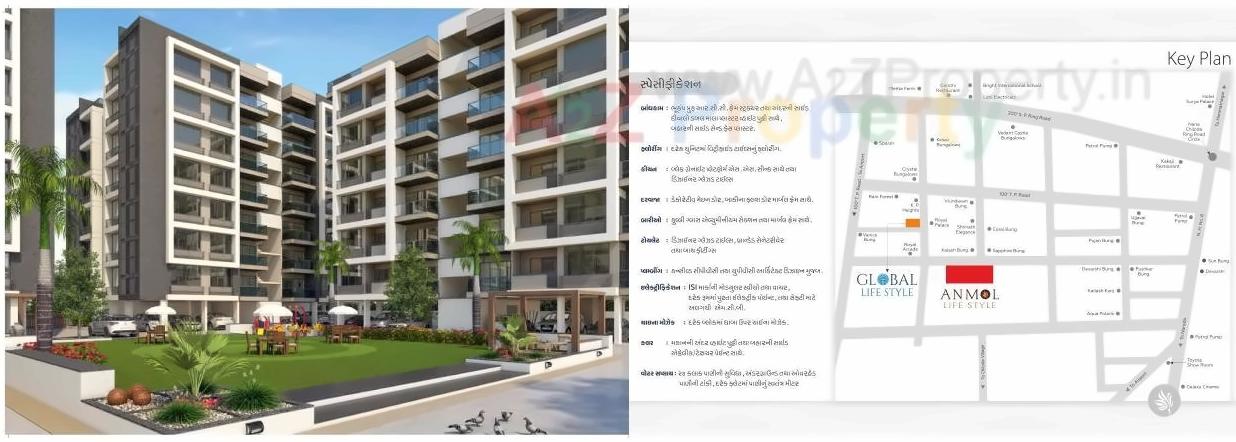  of real estate project Anmol Lifestyle located at Nana-chiloda, Gandhinagar, Gujarat