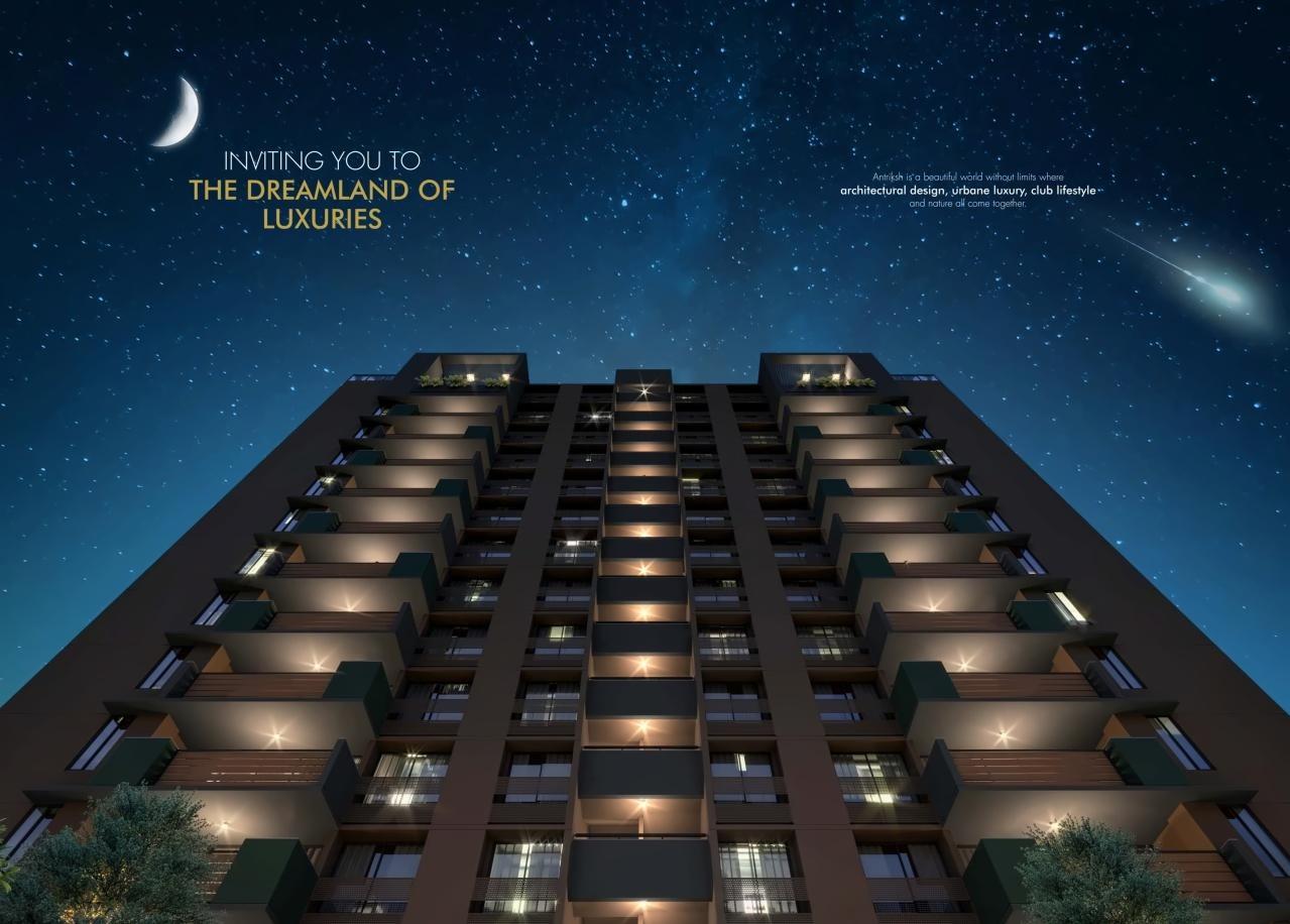 3D Elevation of real estate project Antriksh located at Randesan, Gandhinagar, Gujarat