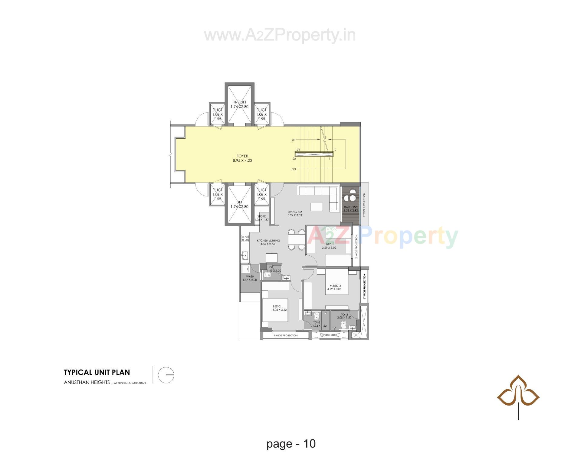 Layout of real estate project Anusthan Heights located at Zundal, Gandhinagar, Gujarat