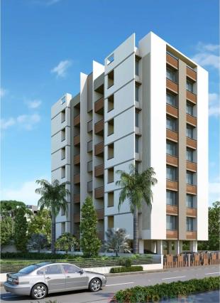 Elevation of real estate project Anusthan Homes located at Khoraj, Gandhinagar, Gujarat