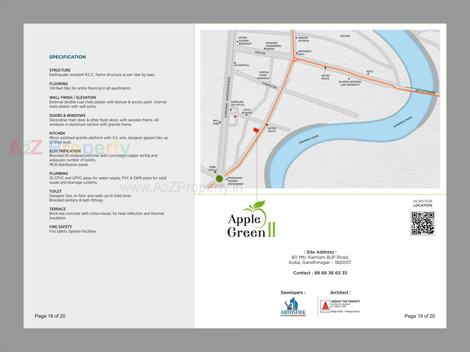  of real estate project Apple Green located at Koba, Gandhinagar, Gujarat