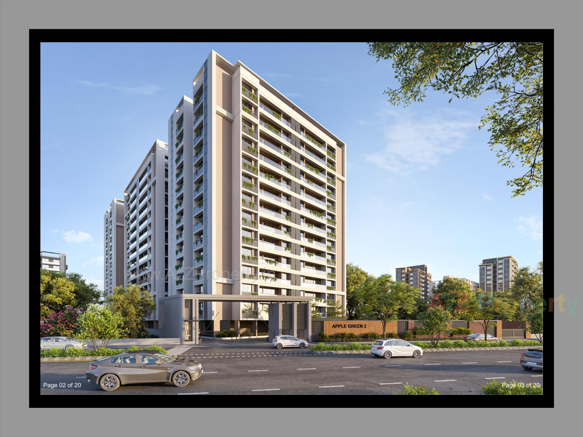3D Elevation of real estate project Apple Green located at Koba, Gandhinagar, Gujarat