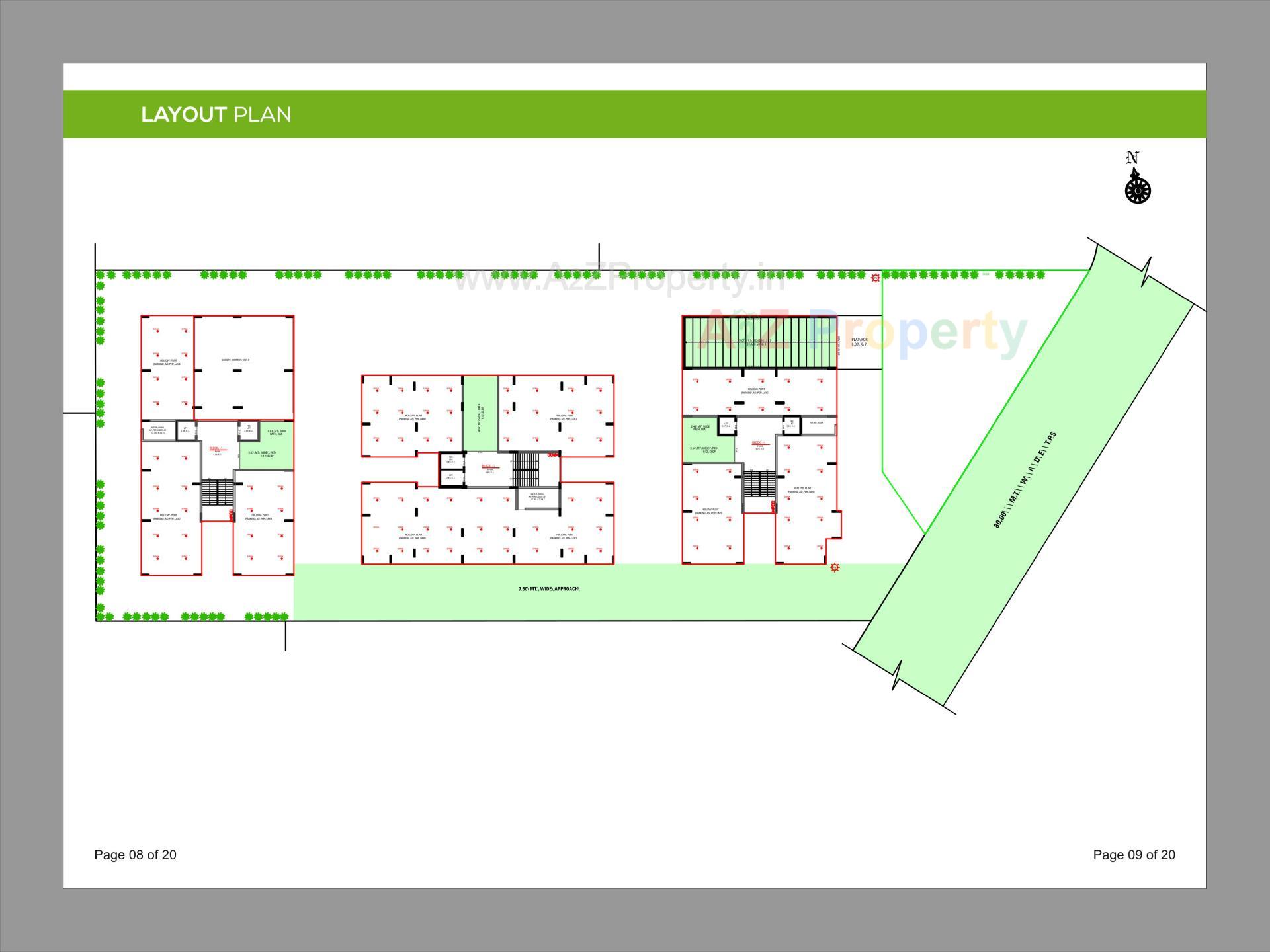 Layout of real estate project Apple Green located at Koba, Gandhinagar, Gujarat