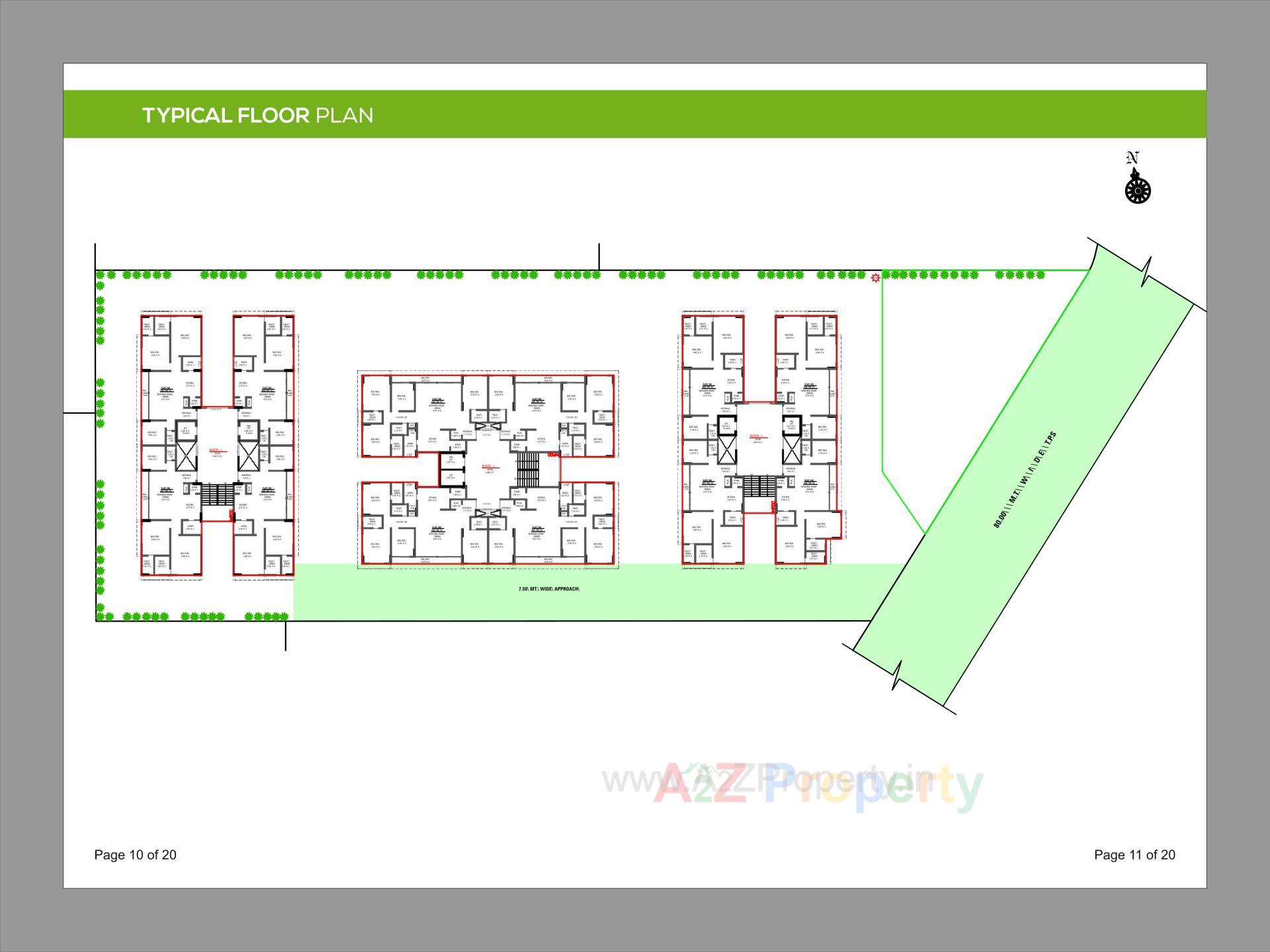 Layout of real estate project Apple Green located at Koba, Gandhinagar, Gujarat