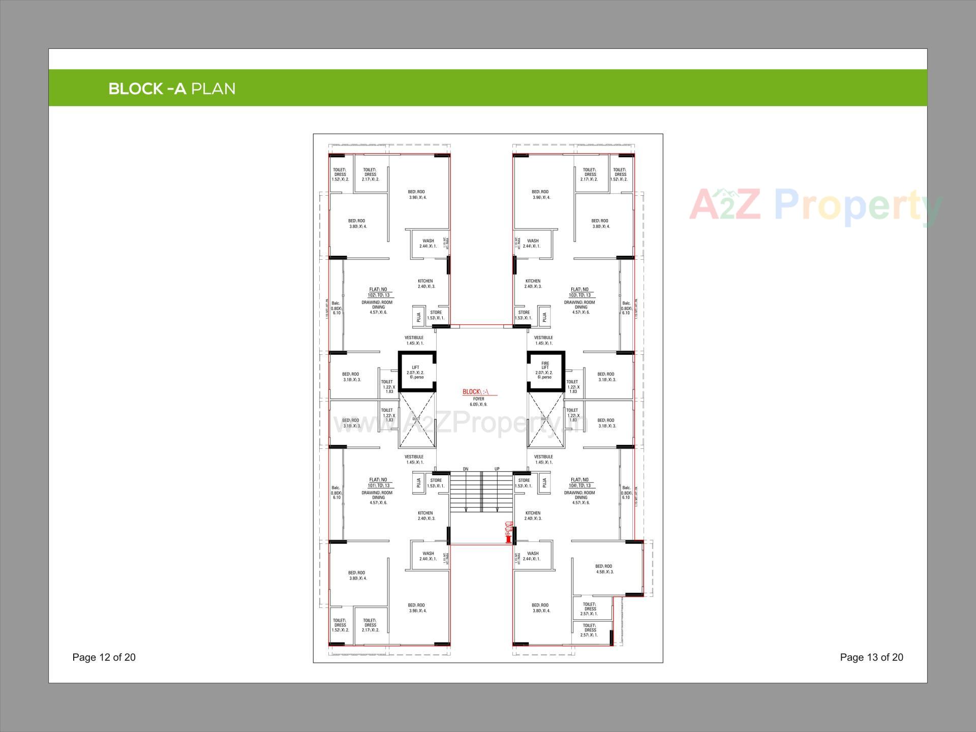Layout of real estate project Apple Green located at Koba, Gandhinagar, Gujarat