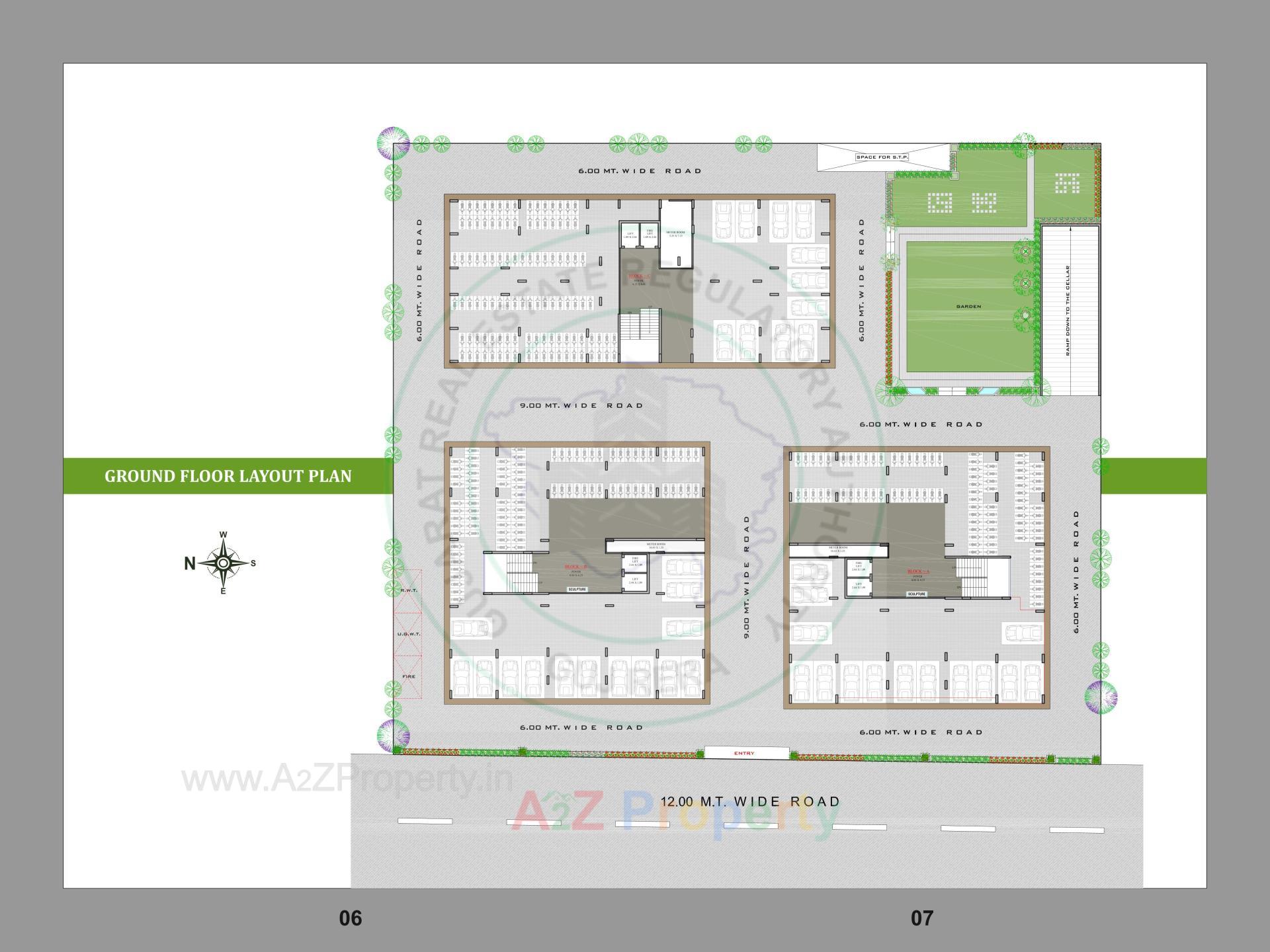Layout of real estate project Apple Green Homes located at Koba, Gandhinagar, Gujarat