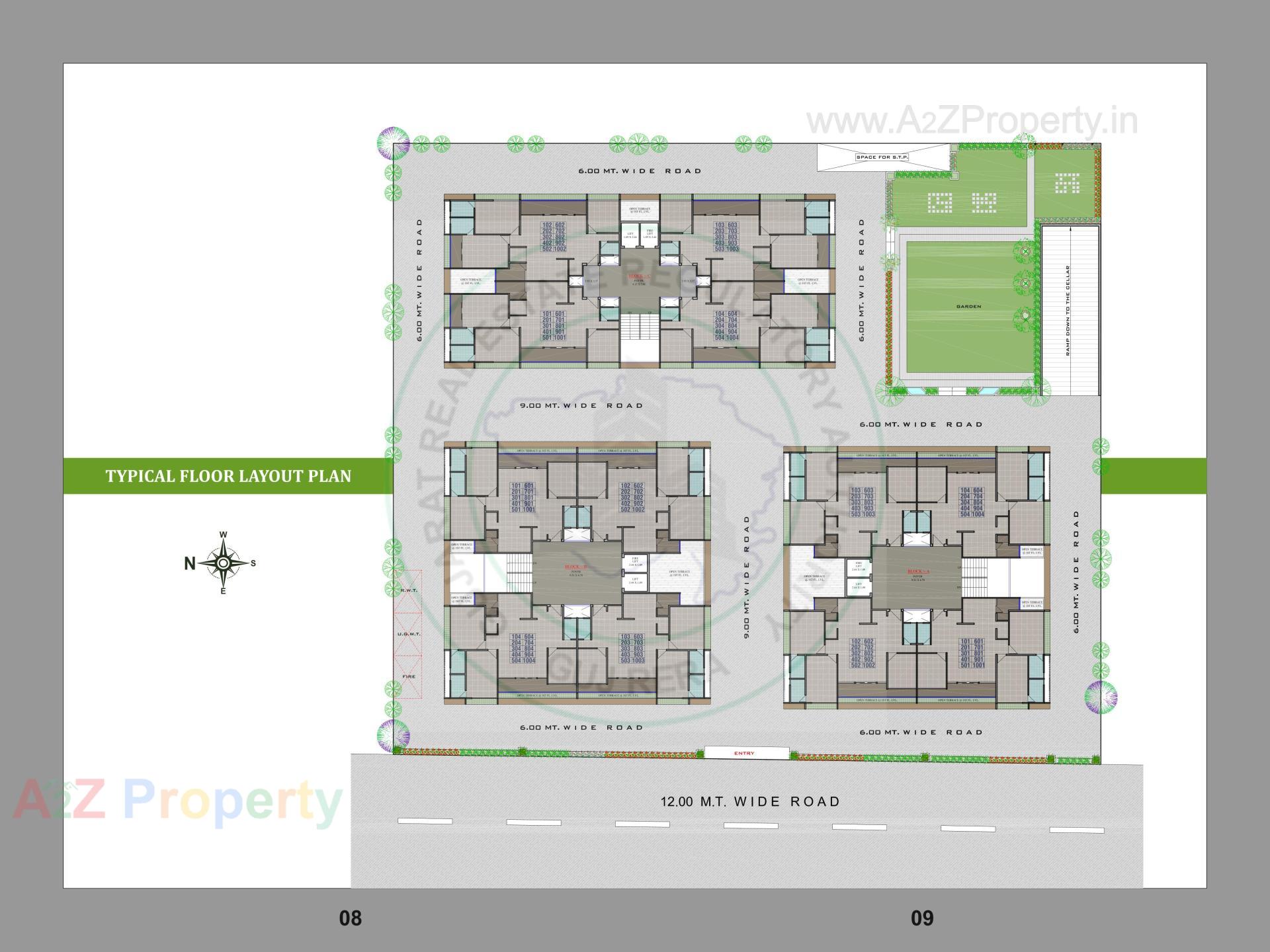 Layout of real estate project Apple Green Homes located at Koba, Gandhinagar, Gujarat