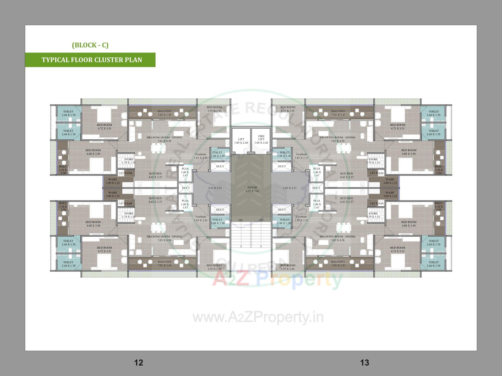 Layout of real estate project Apple Green Homes located at Koba, Gandhinagar, Gujarat