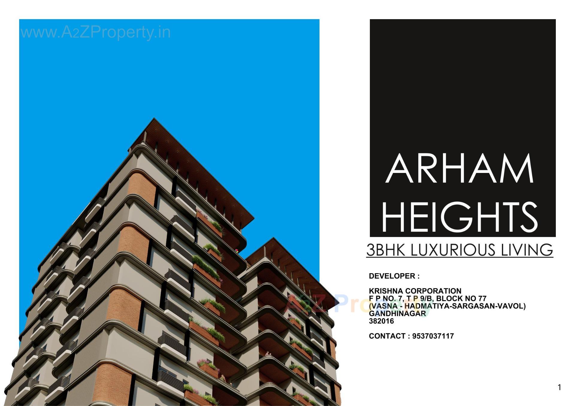 3D Elevation of real estate project Arham Heights located at Vavol, Gandhinagar, Gujarat