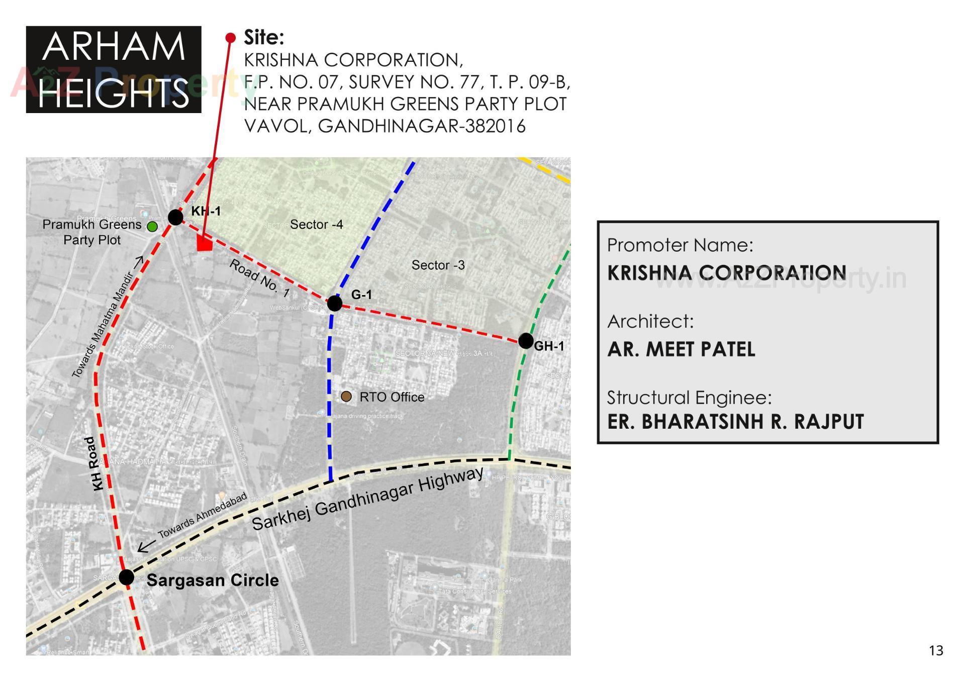  of real estate project Arham Heights located at Vavol, Gandhinagar, Gujarat